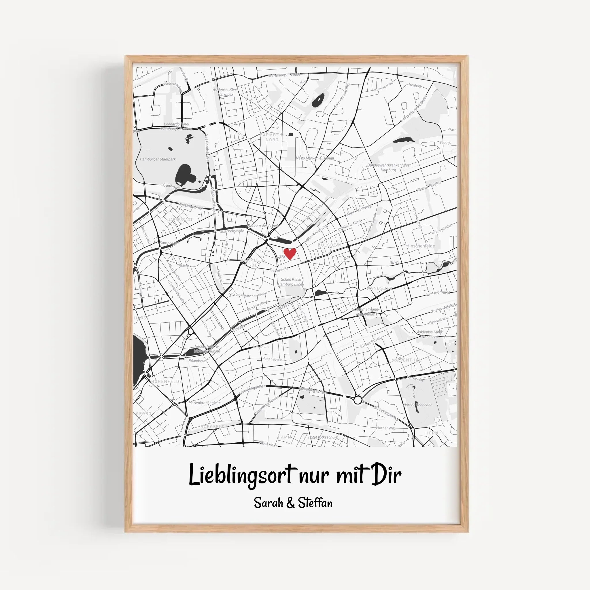 Personalisierte Stadtkarte Poster & Bild Geschenk - Cantty