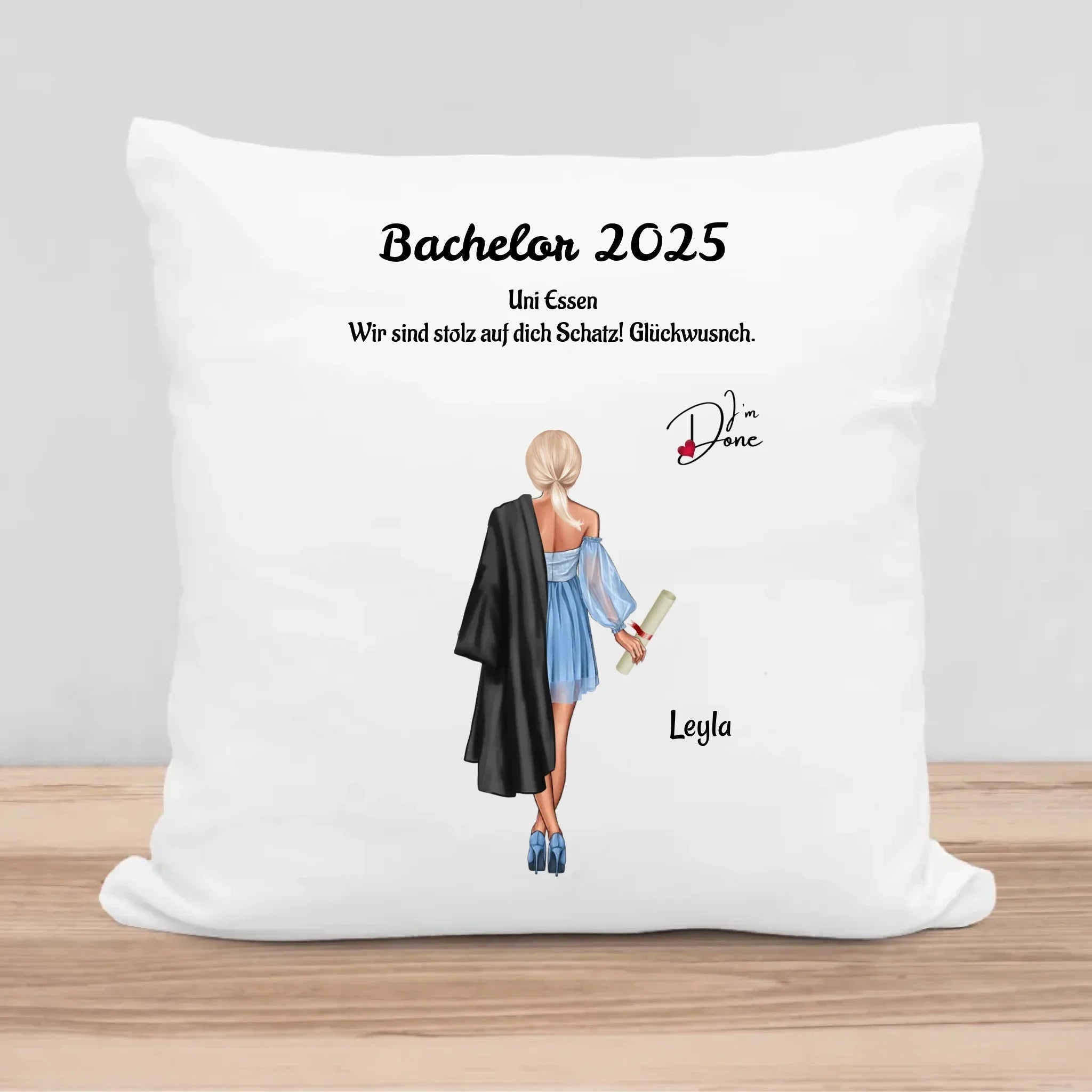 Kissen Abschluss Geschenke personalisiert für Absolventen - Cantty