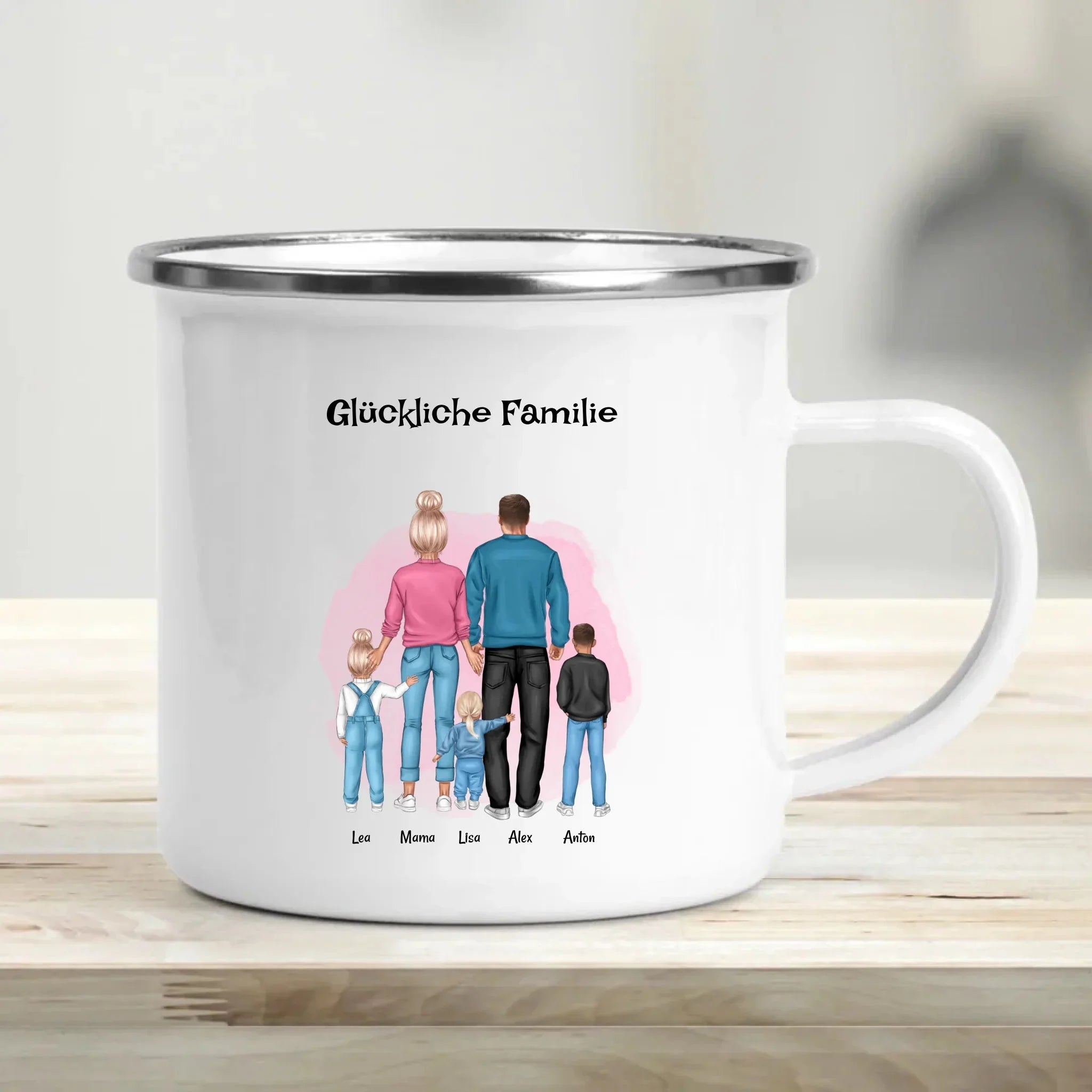 Familie Tasse 3-5 Personen personalisiert gestalten - Cantty
