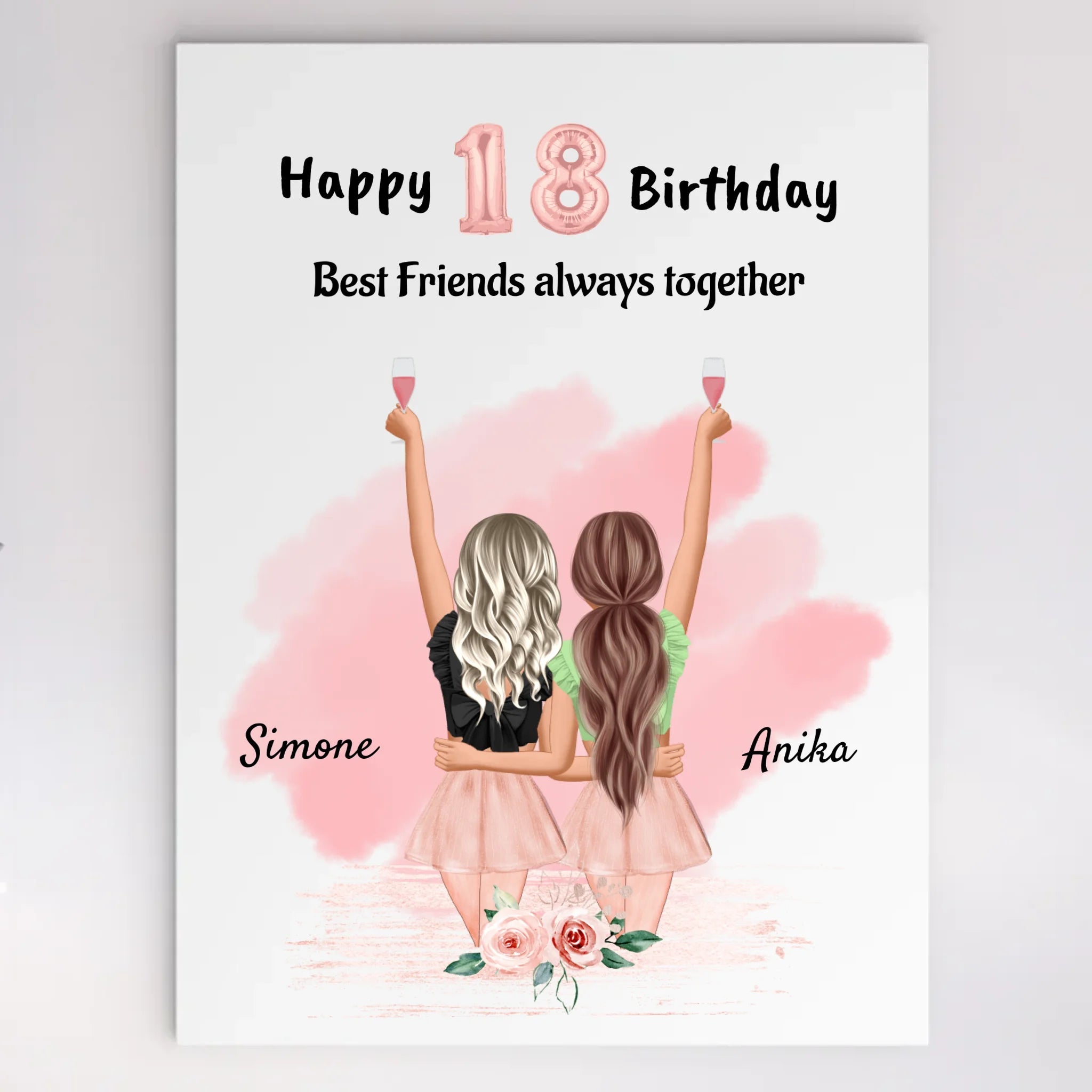 18 Geburtstag Beste Freundin Acrylglas Bild Geschenk - Cantty