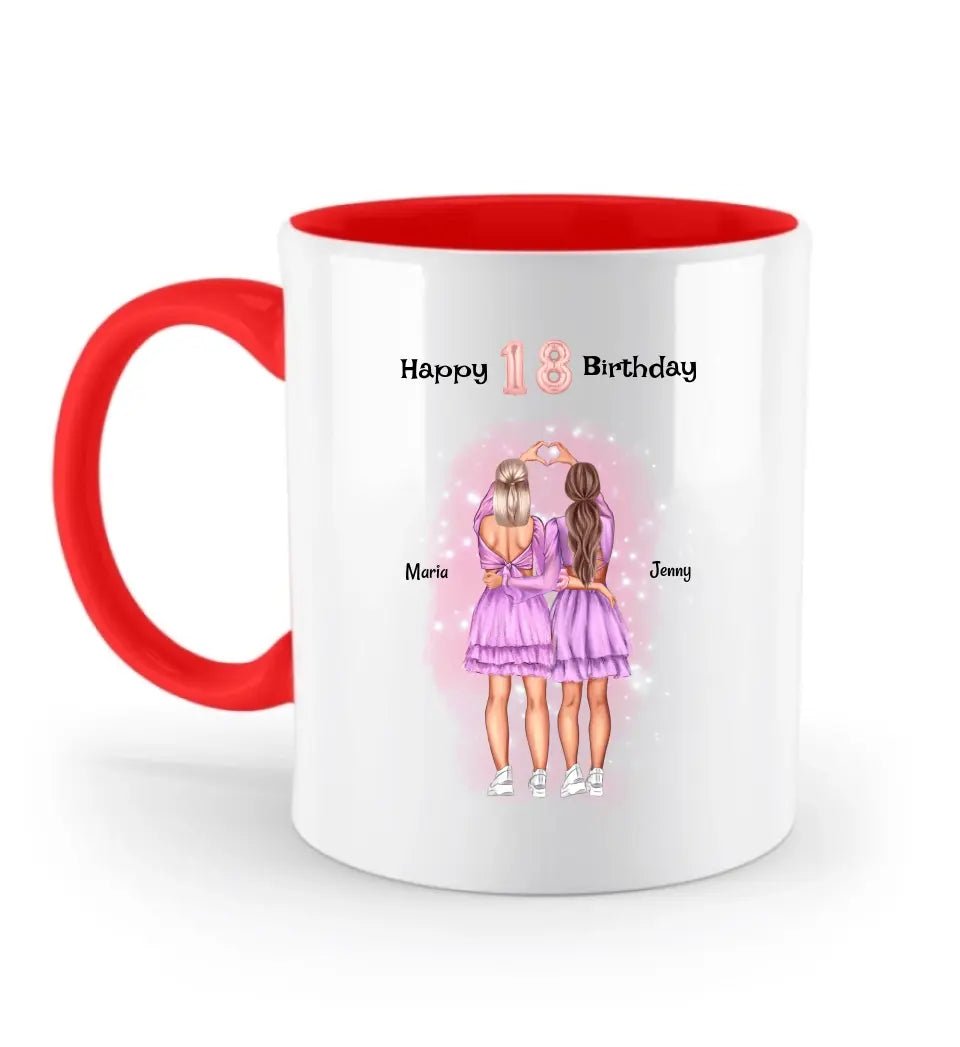 18 Geburtstag Mädchen Geschenk Tasse personalisiert - Cantty