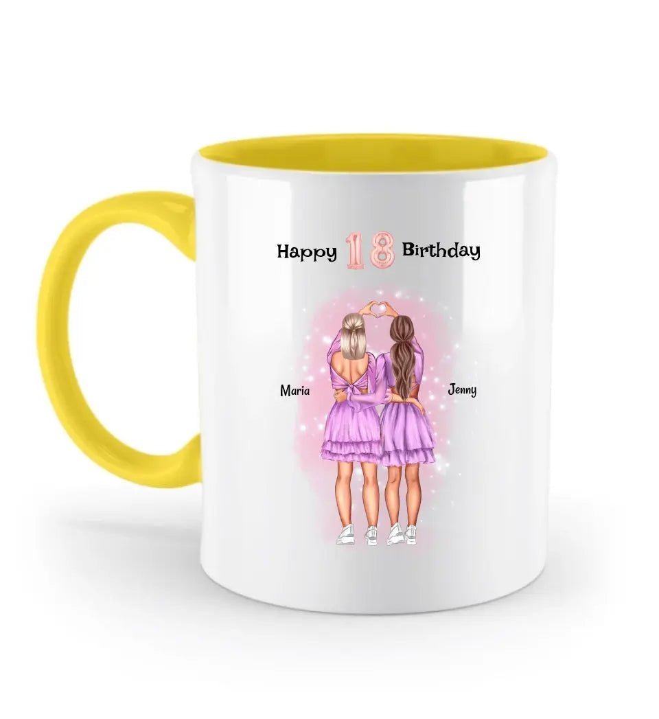 18 Geburtstag Mädchen Geschenk Tasse personalisiert - Cantty
