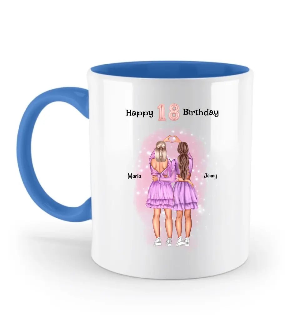 18 Geburtstag Mädchen Geschenk Tasse personalisiert - Cantty