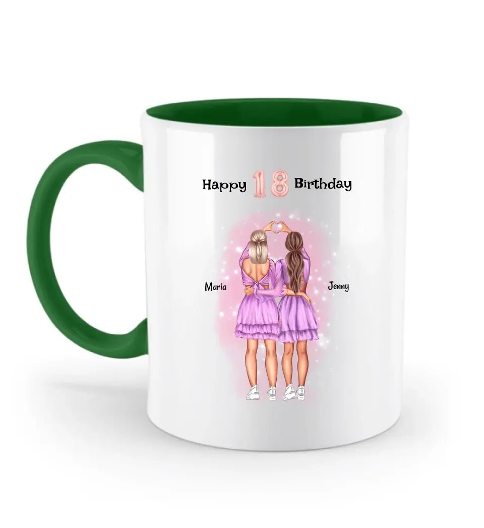 18 Geburtstag Mädchen Geschenk Tasse personalisiert - Cantty
