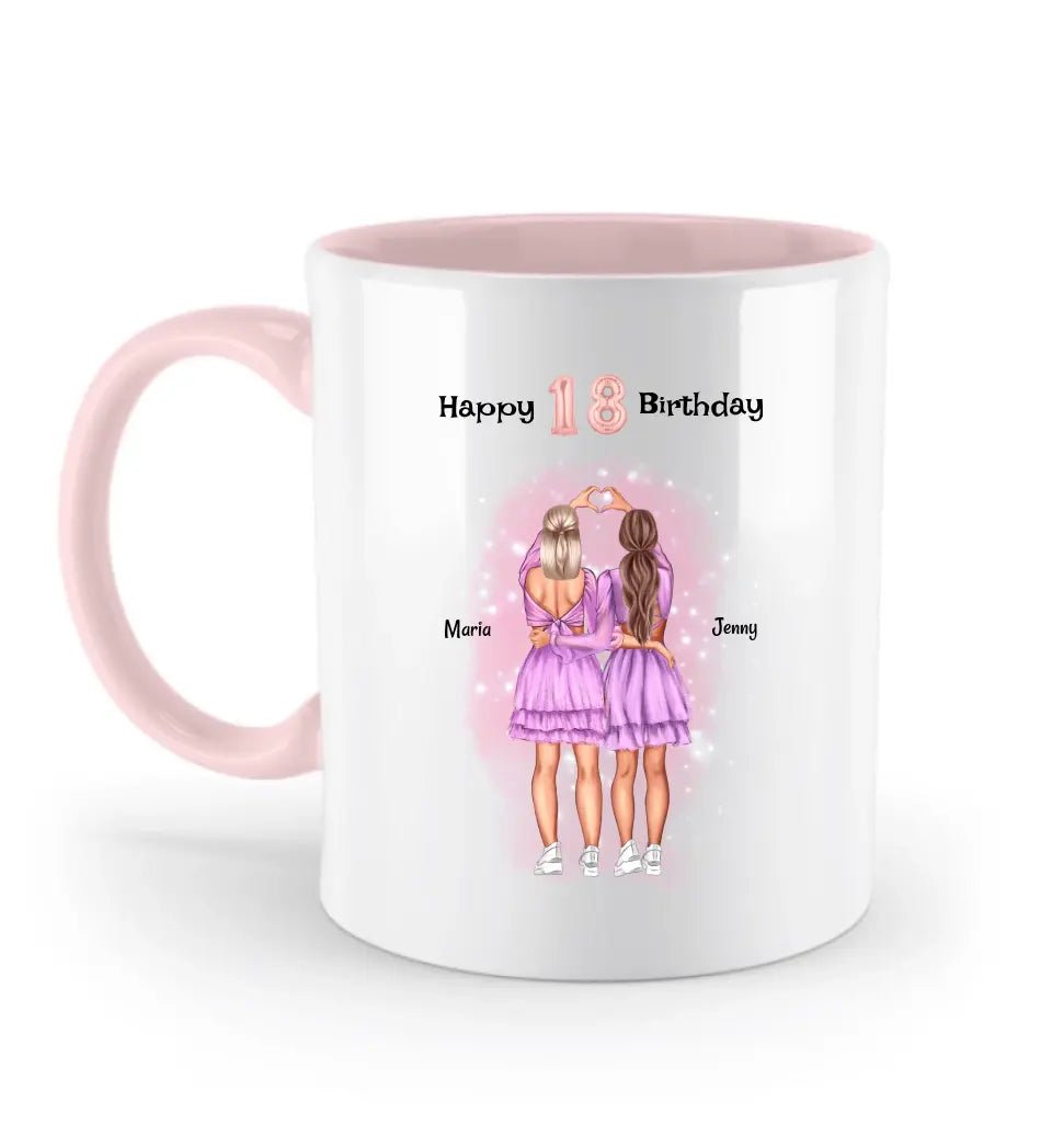 18 Geburtstag Mädchen Geschenk Tasse personalisiert - Cantty