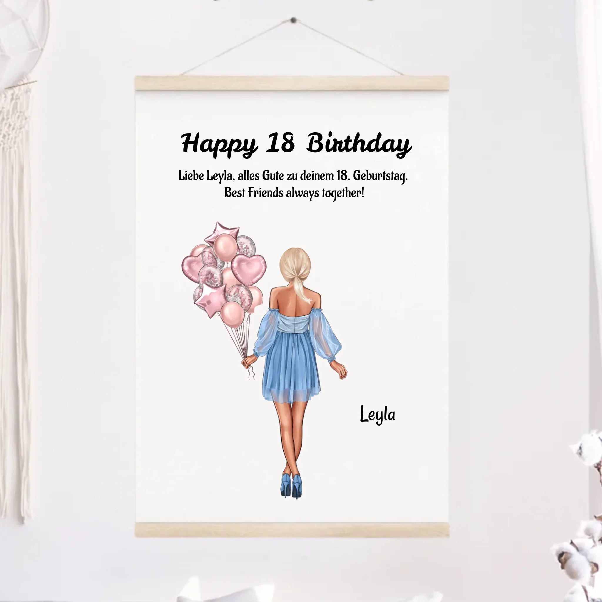 18 Geburtstagsgeschenk Leinwandbild für Tochter - Cantty