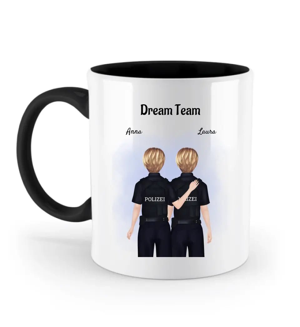 2 Polizistinnen Tasse Geschenk personalisiert - Cantty