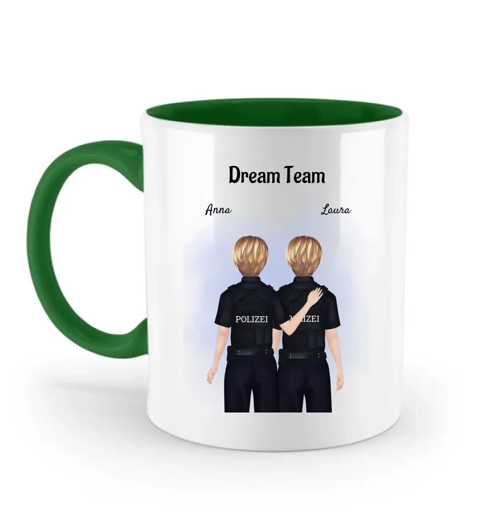 2 Polizistinnen Tasse Geschenk personalisiert - Cantty