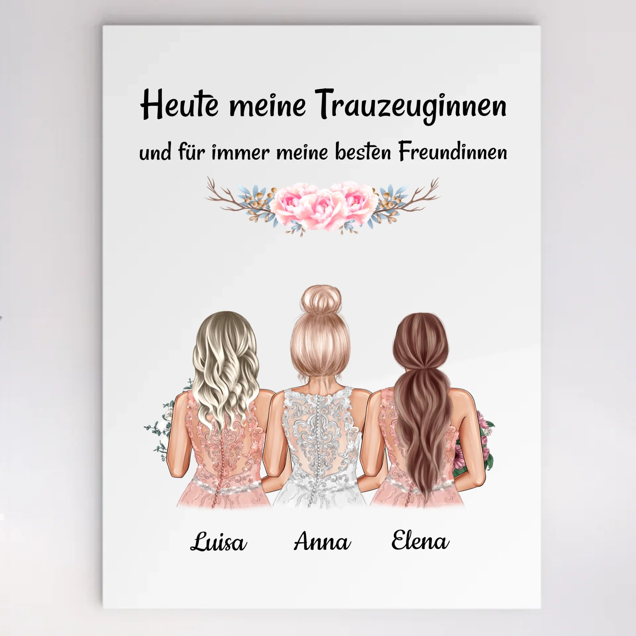 2 Trauzeuginnen Fragen & Danke Acrylglas Geschenk - Cantty