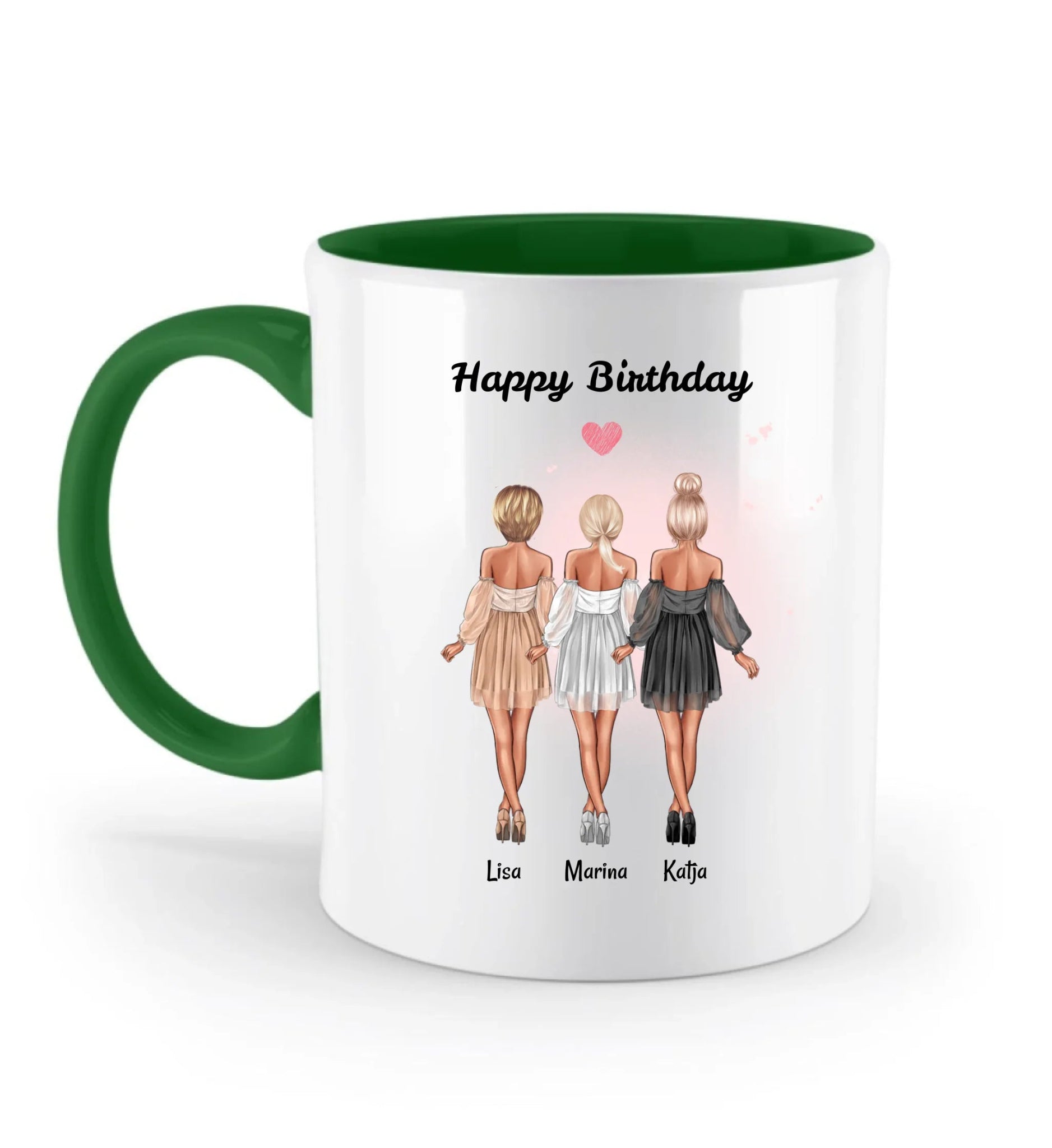 3 beste Freundinnen Tasse personalisiert selber gestalten - Cantty