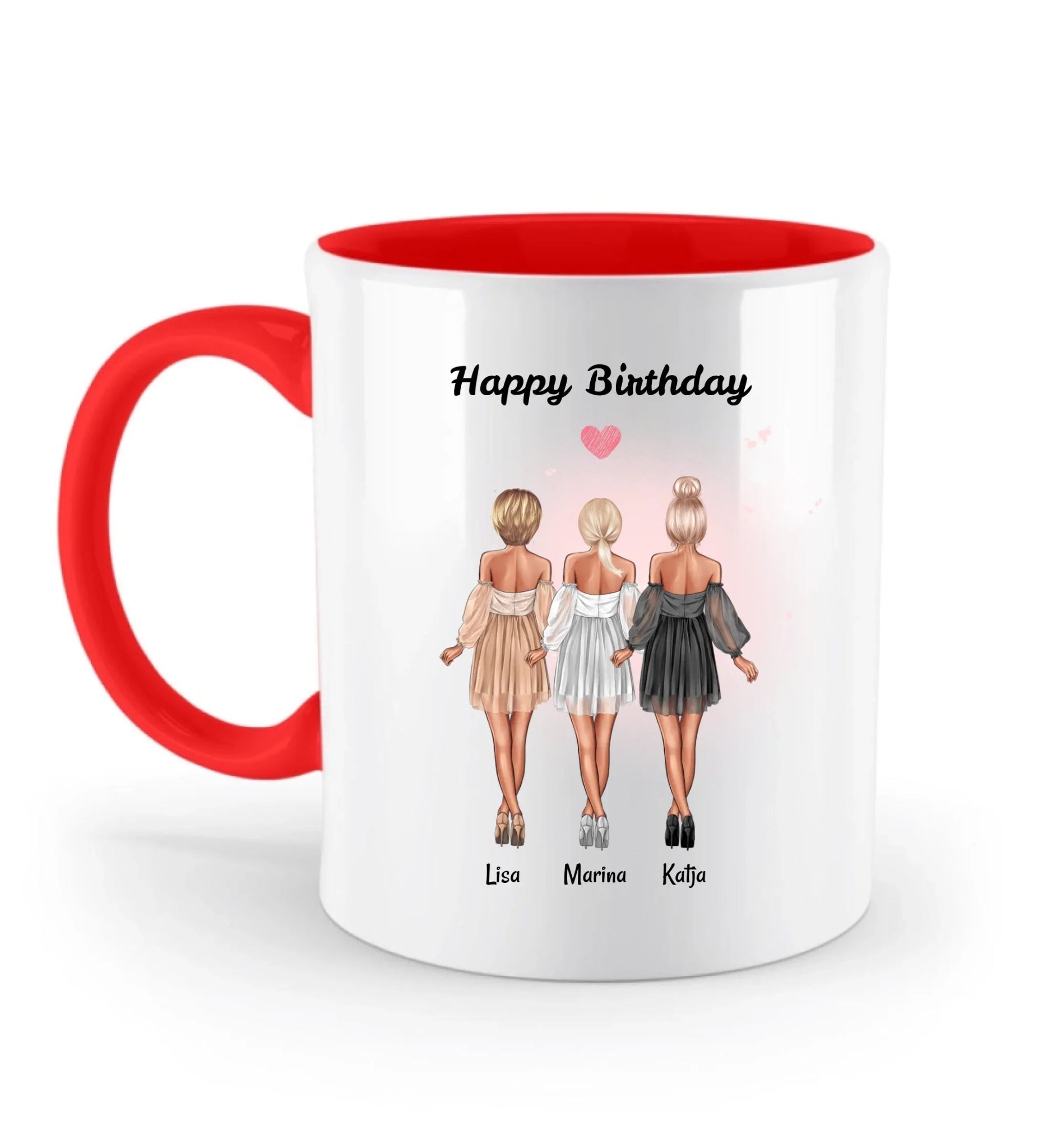 3 beste Freundinnen Tasse personalisiert selber gestalten - Cantty
