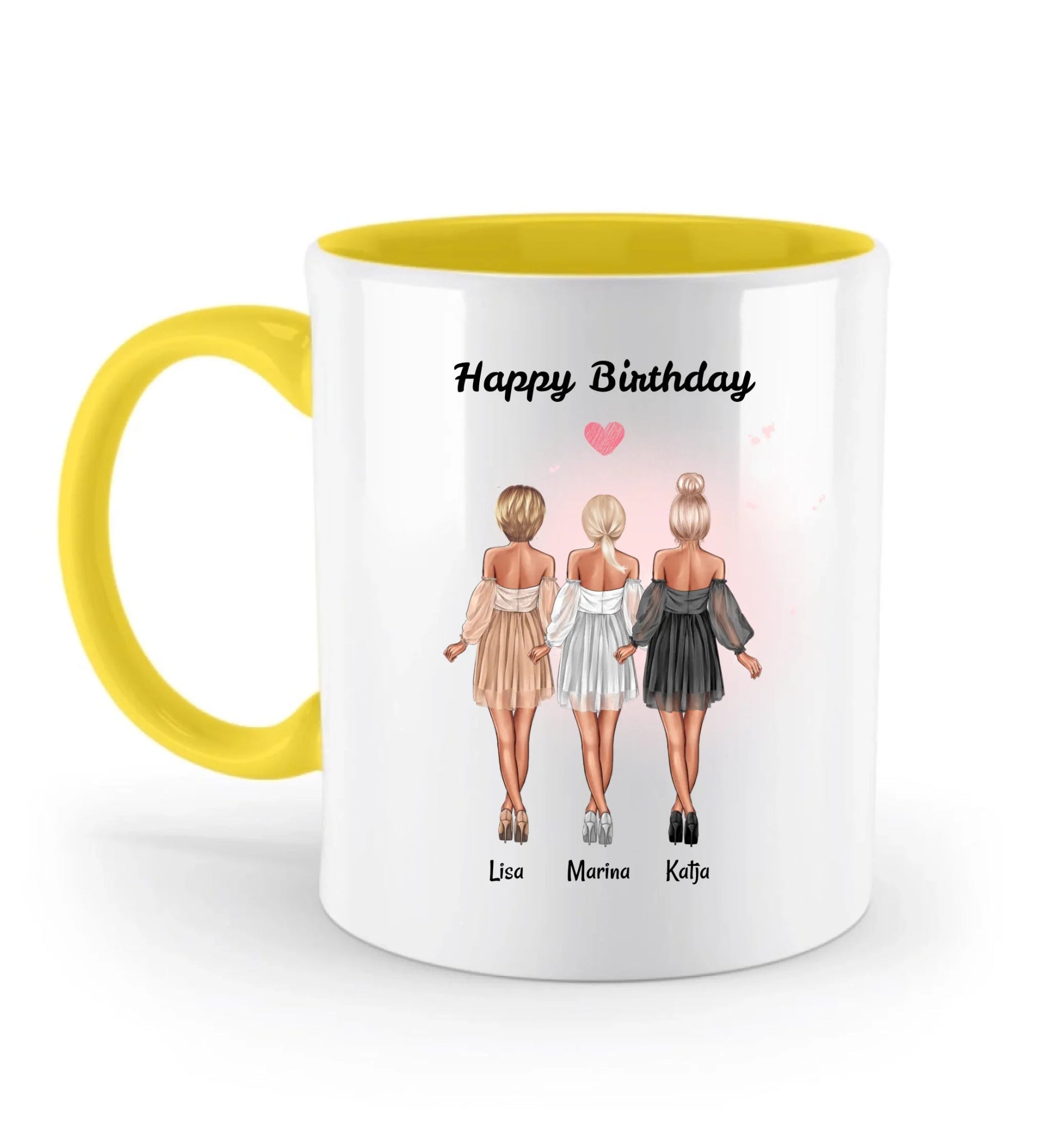 3 beste Freundinnen Tasse personalisiert selber gestalten - Cantty