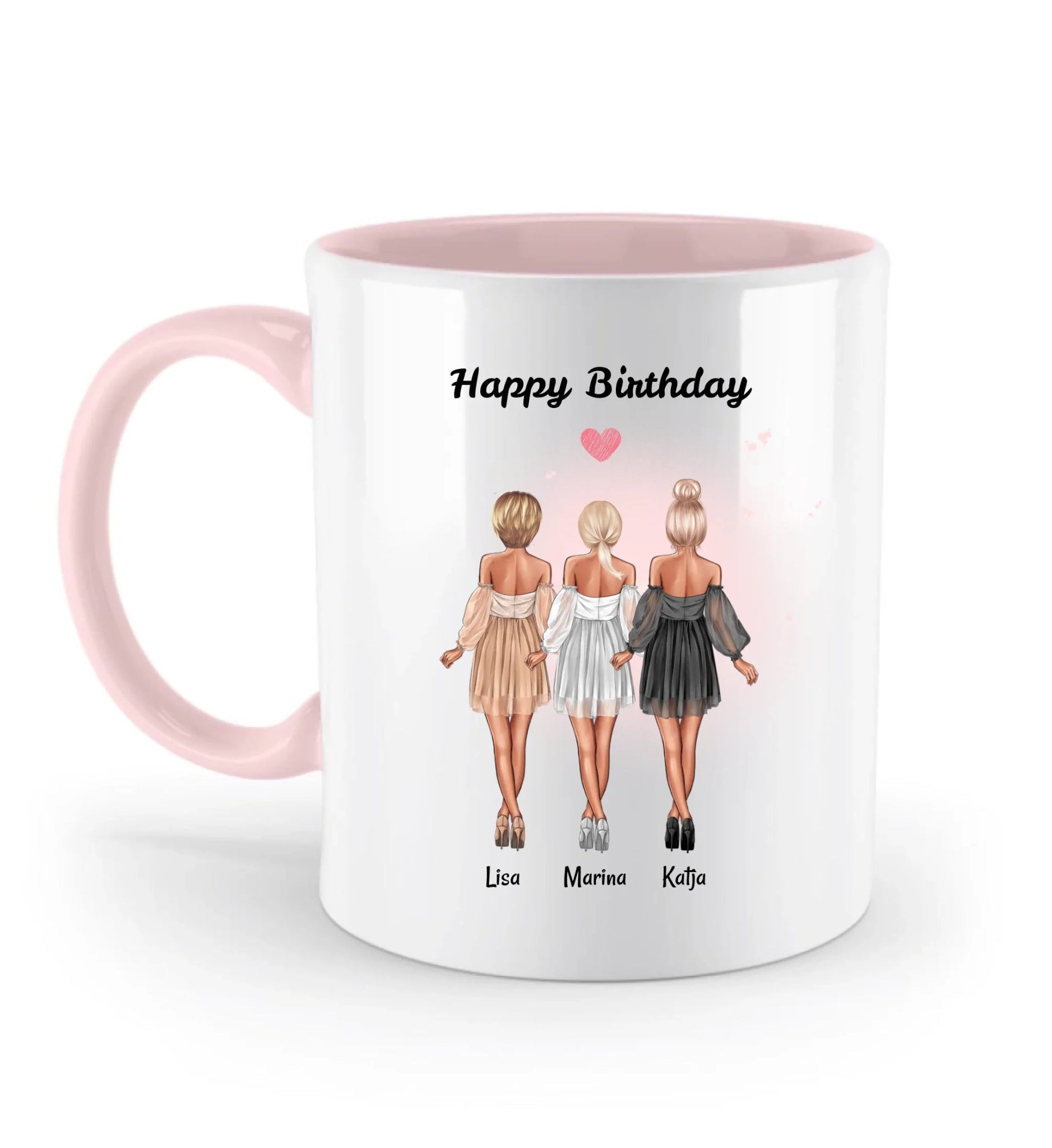 3 beste Freundinnen Tasse personalisiert selber gestalten - Cantty