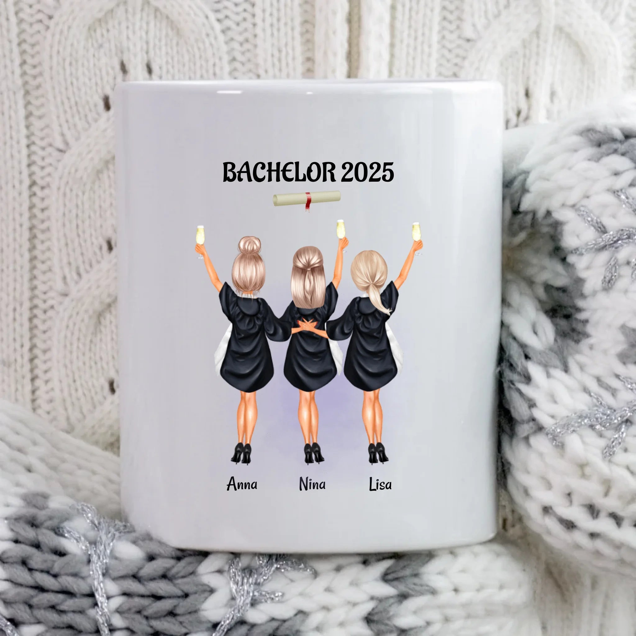 3 Freundin Tasse Abschluss Bachelor Master Abitur - Cantty