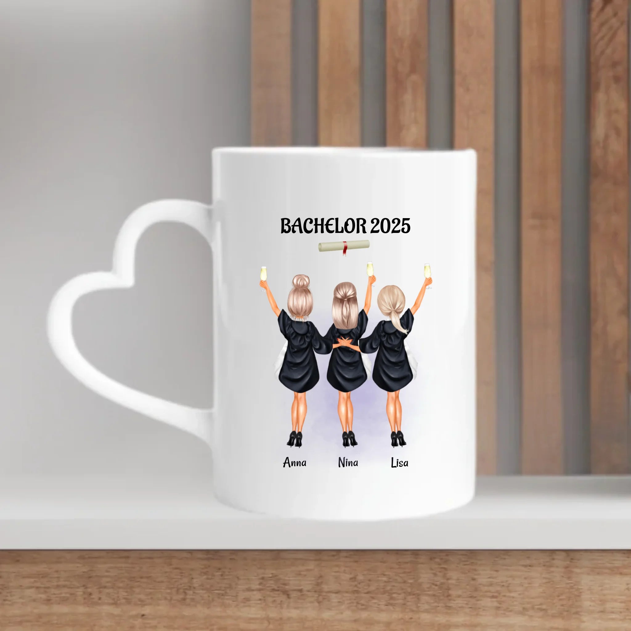 3 Freundin Tasse Abschluss Bachelor Master Abitur - Cantty
