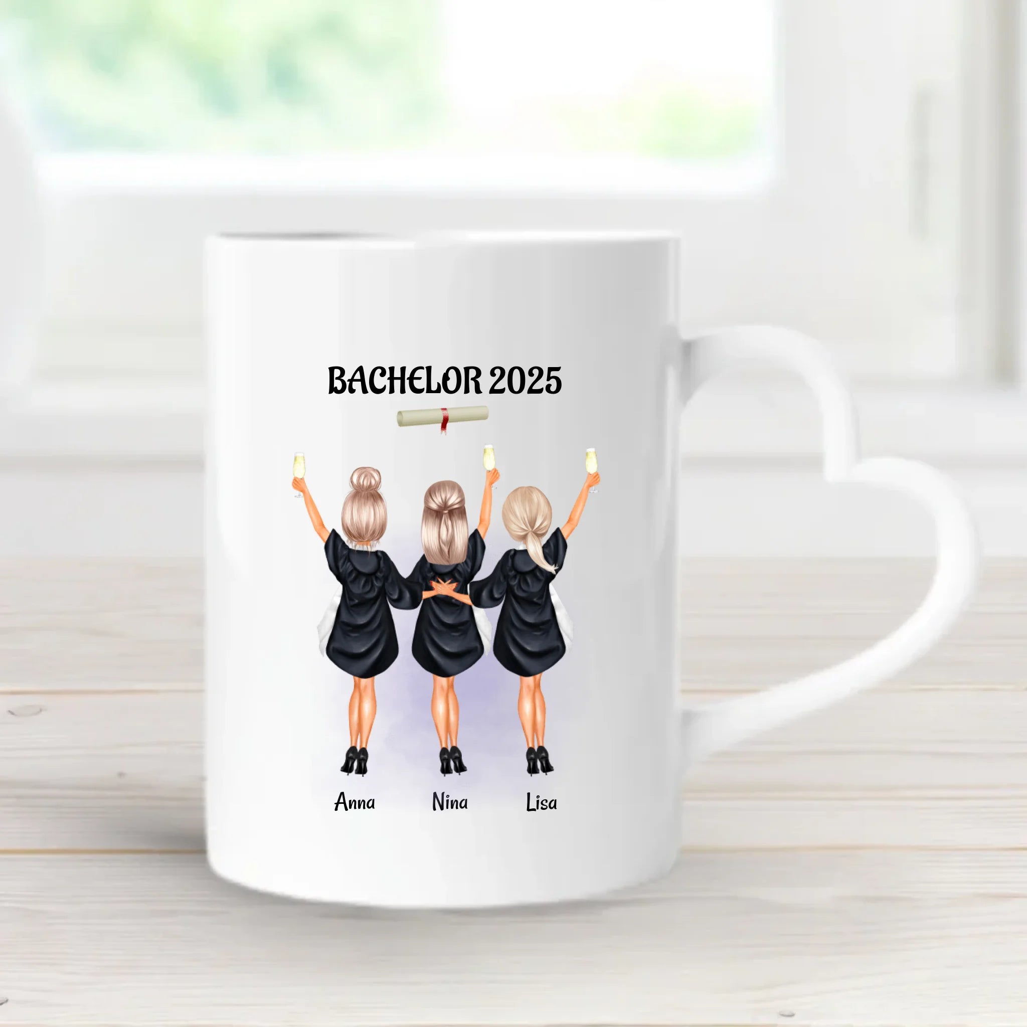 3 Freundin Tasse Abschluss Bachelor Master Abitur - Cantty