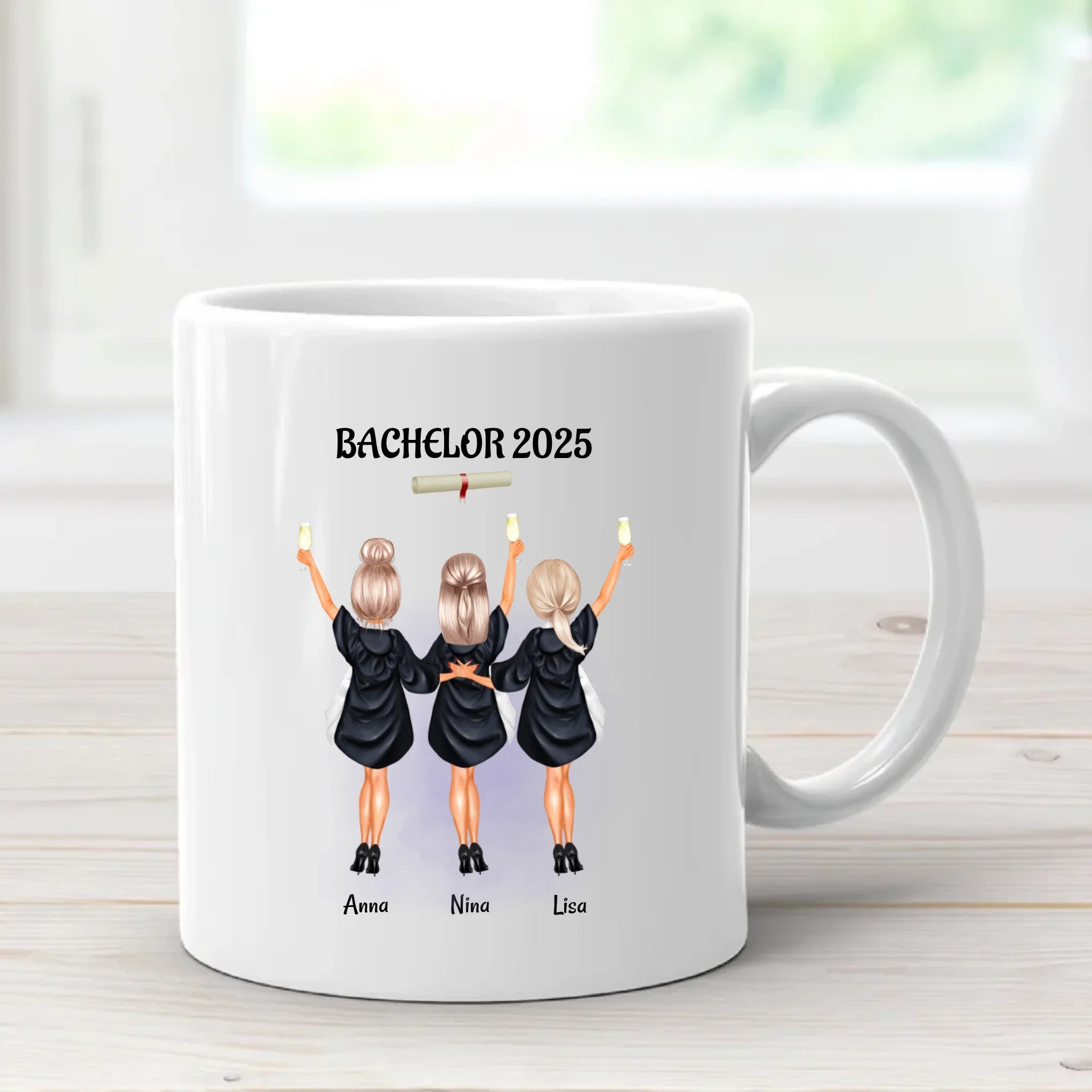 3 Freundin Tasse Abschluss Bachelor Master Abitur - Cantty