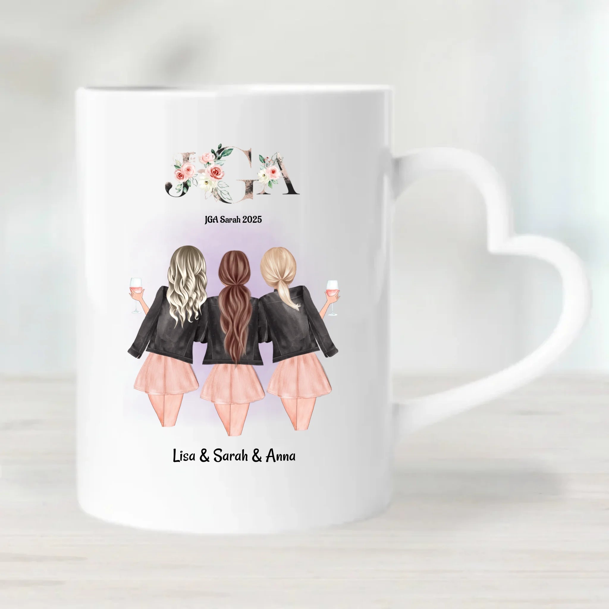 3 Freundinnen Geschenk Tasse Junggesellinnenabschied JGA - Cantty