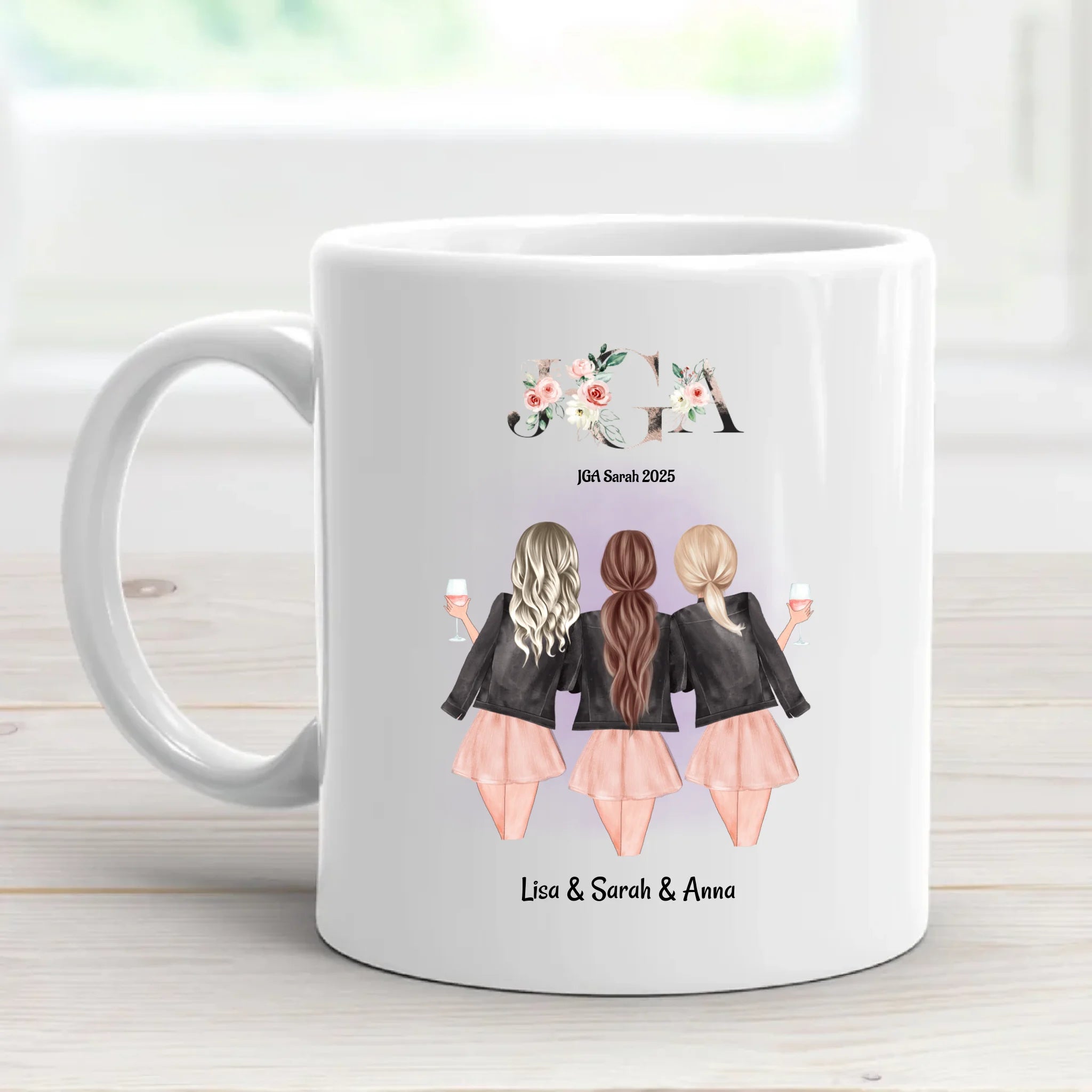 3 Freundinnen Geschenk Tasse Junggesellinnenabschied JGA - Cantty