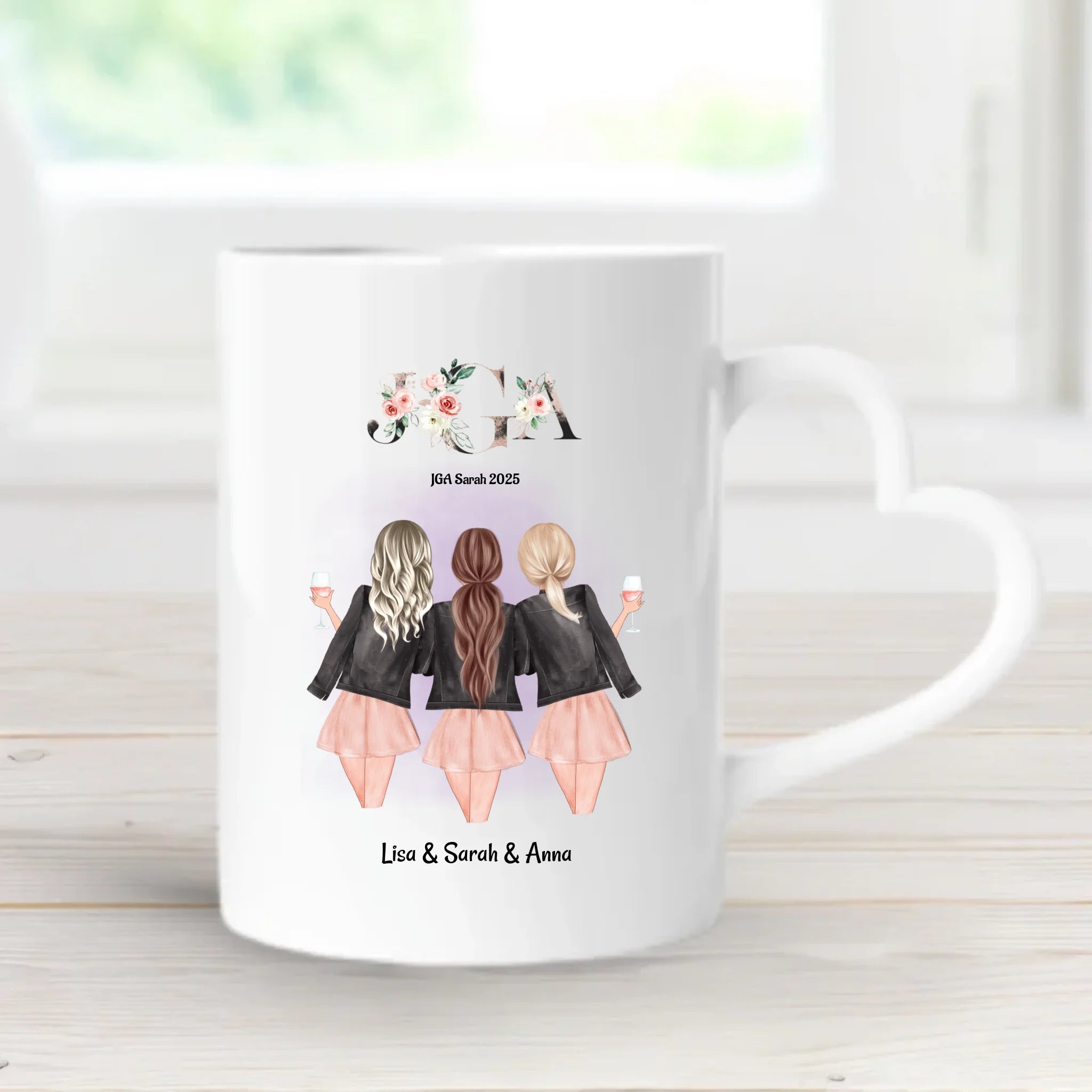 3 Freundinnen Geschenk Tasse Junggesellinnenabschied JGA - Cantty