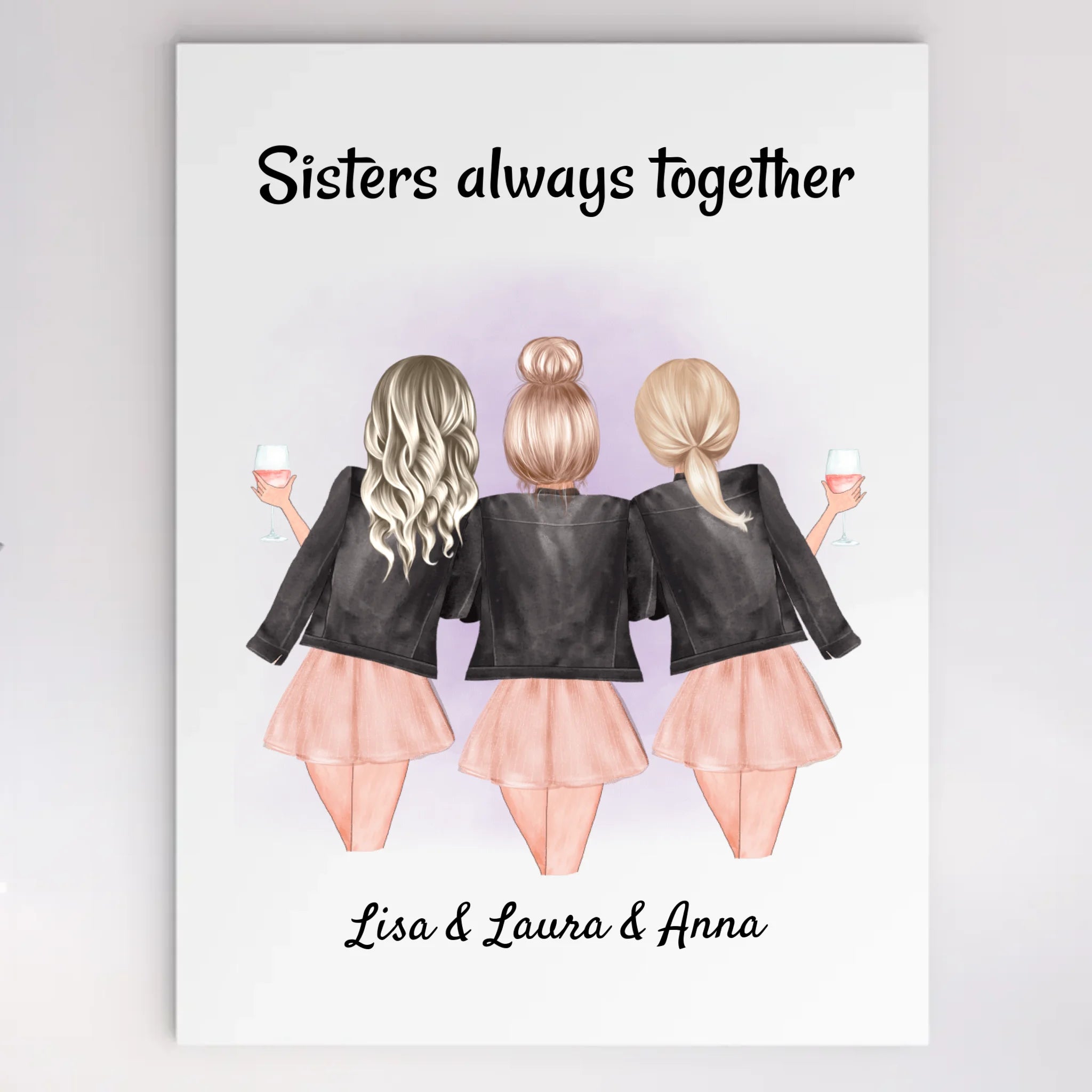 3 Schwestern Acrylglas Bild Geschenk - Cantty