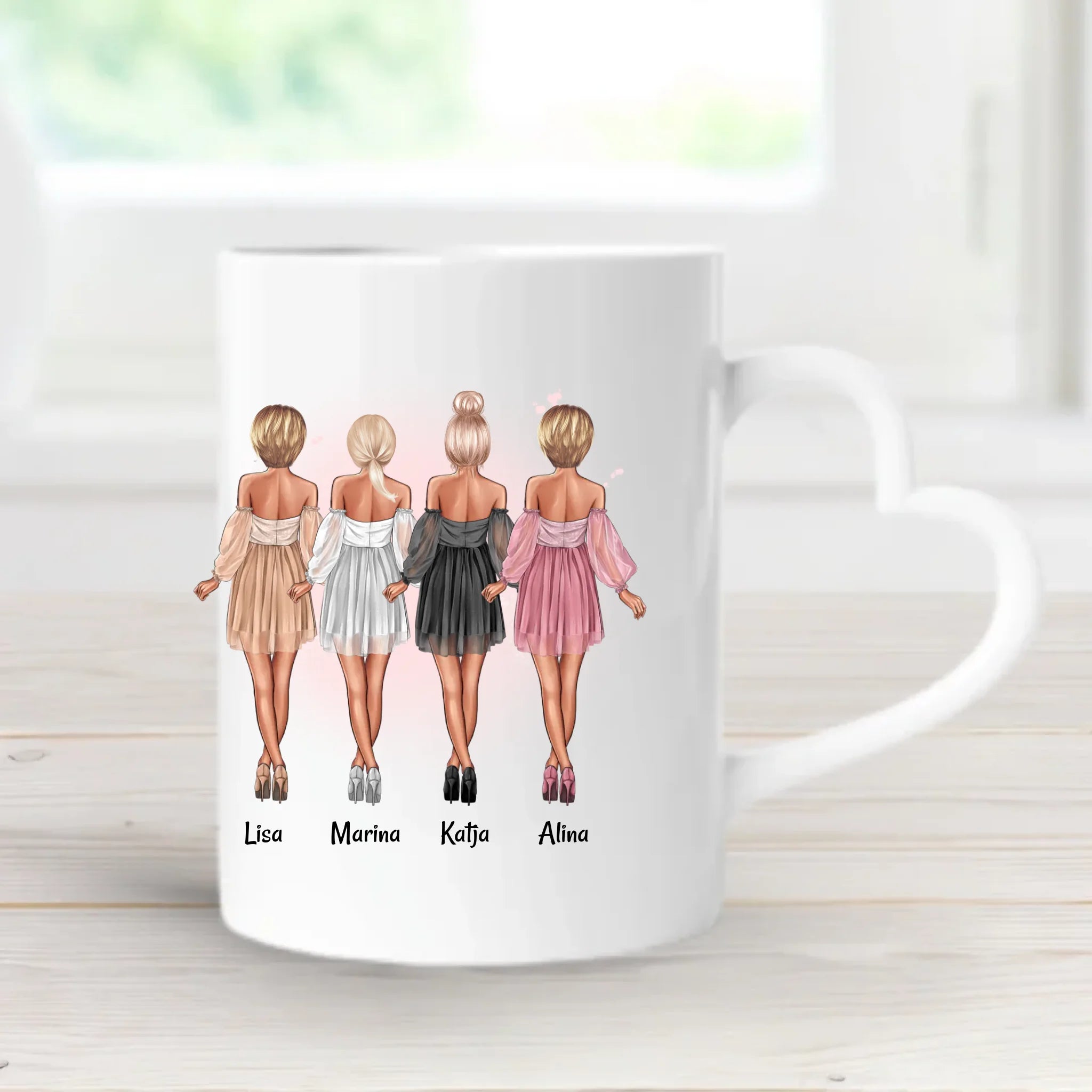 4 Freundin Tasse zum Geburtstag & JGA gestalten - Cantty