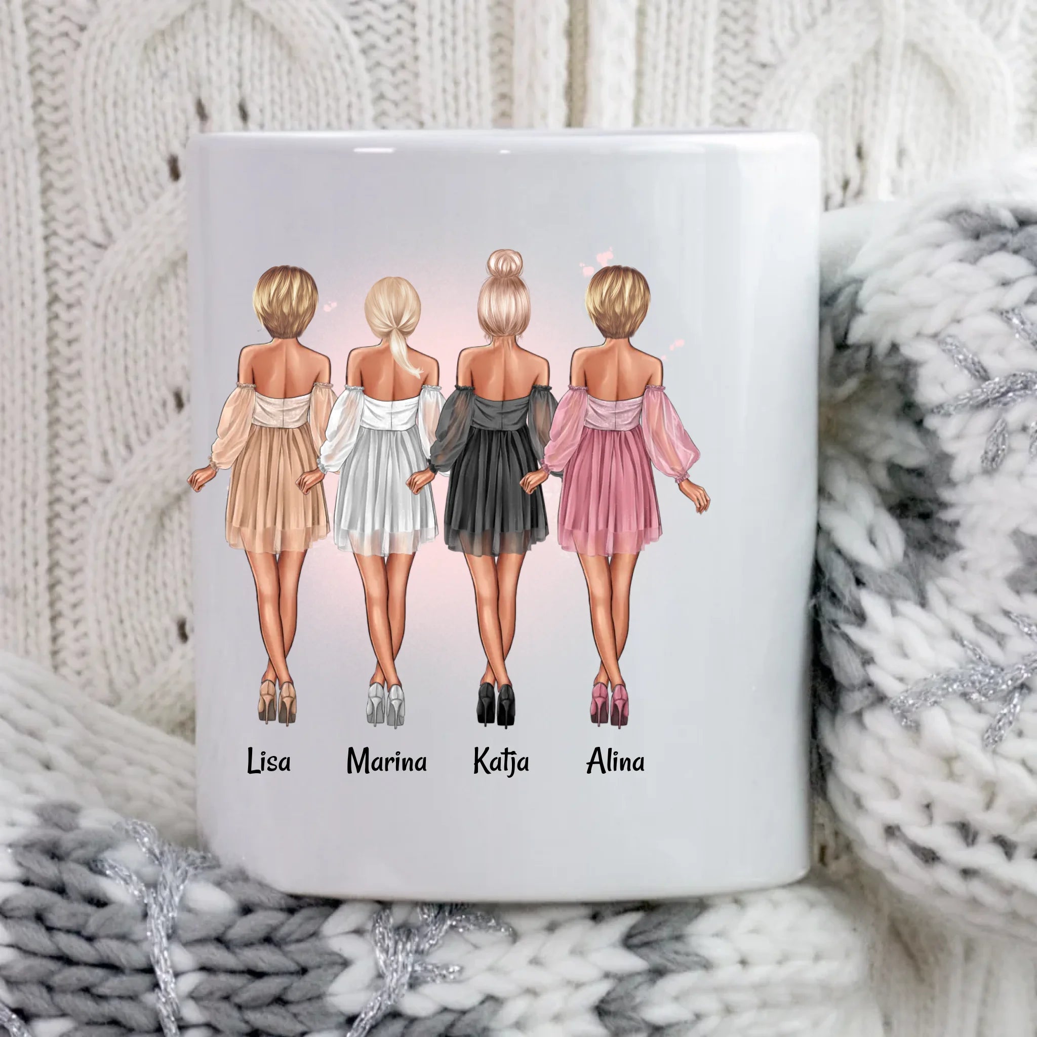 4 Freundin Tasse zum Geburtstag & JGA gestalten - Cantty