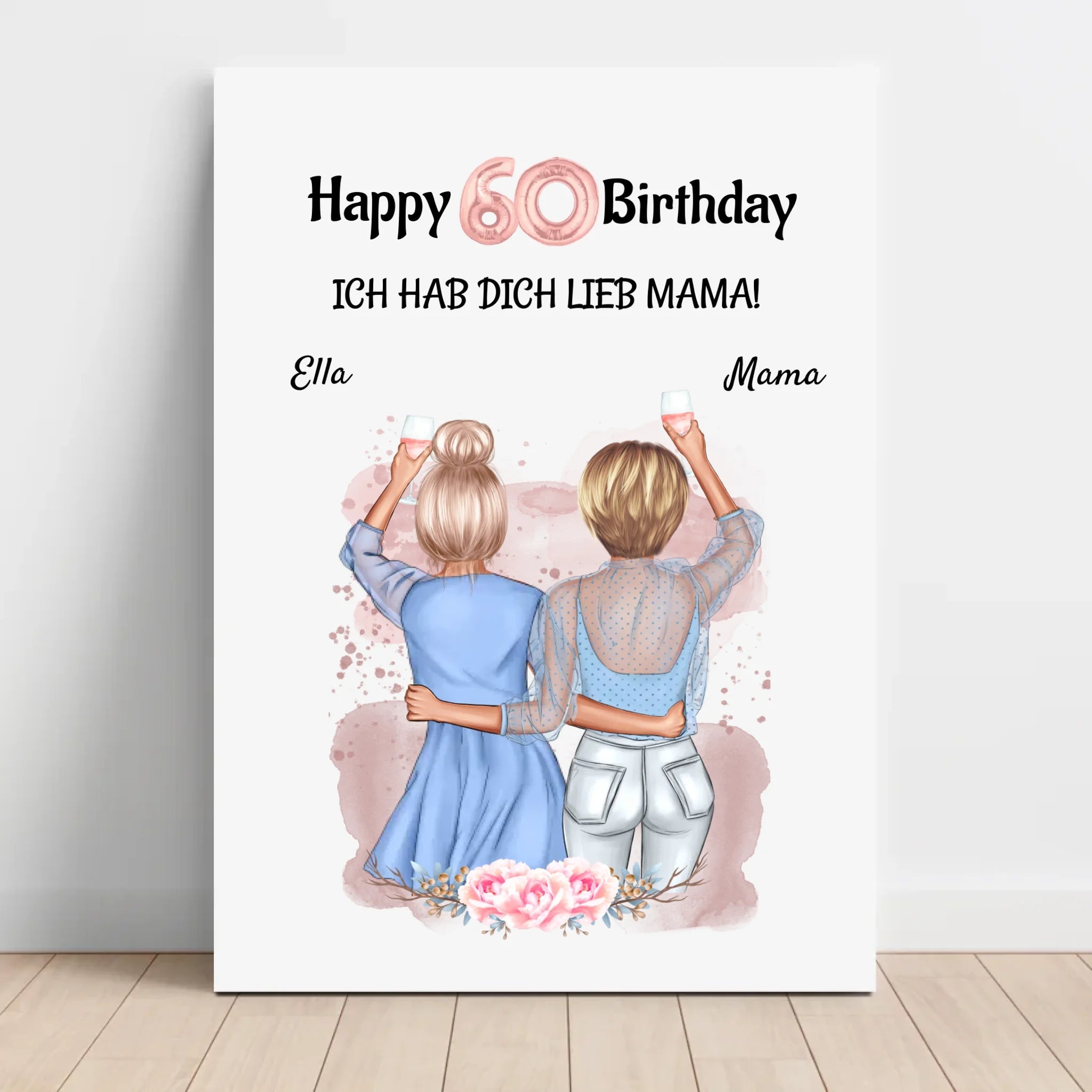 60 Geburtstagsgeschenk Mutter Leinwandbild - Cantty