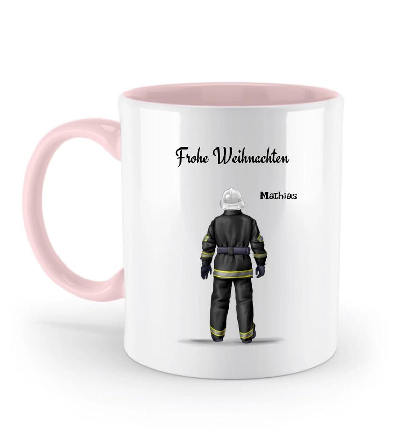 Feuerwehrmann Tasse Weihnachtsgeschenk personalisiert - Cantty