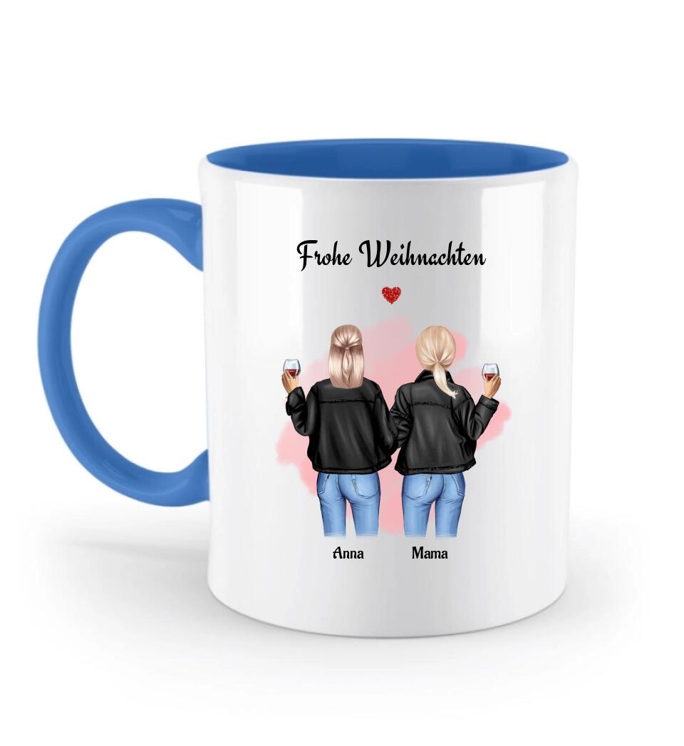 Mutter Tochter Tasse Geschenk Weihnachten mit Namen - Cantty