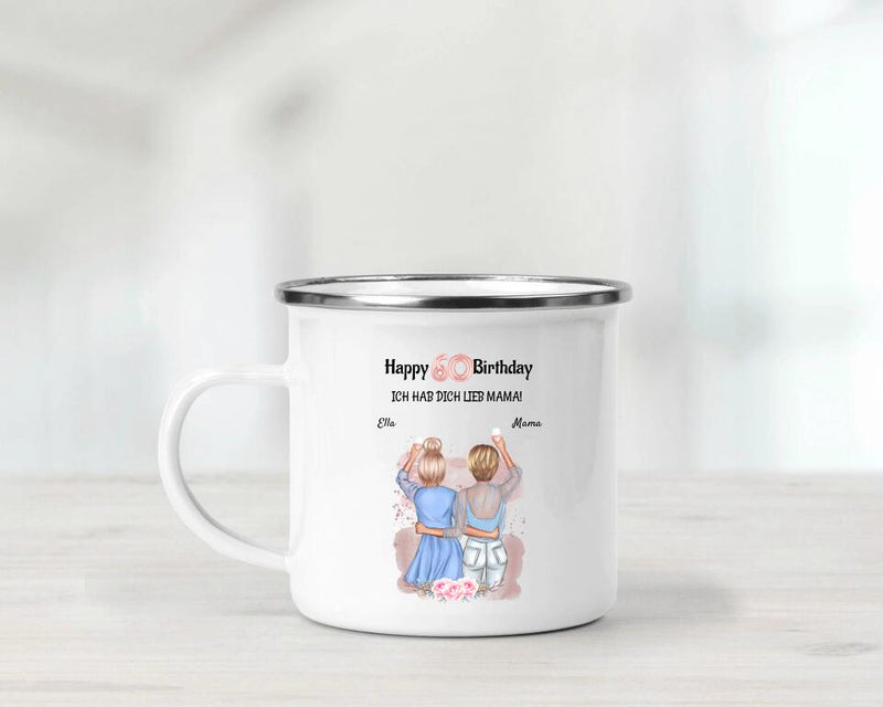 Mama 60 Geburtstagsgeschenk Tasse personalisiert - Cantty