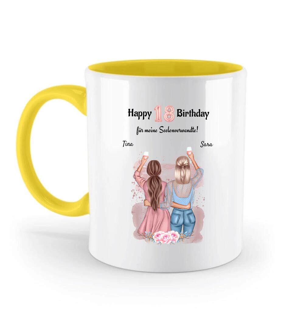 Tasse 18 Geburtstag Geschenk beste Freundin & Schwester - Cantty