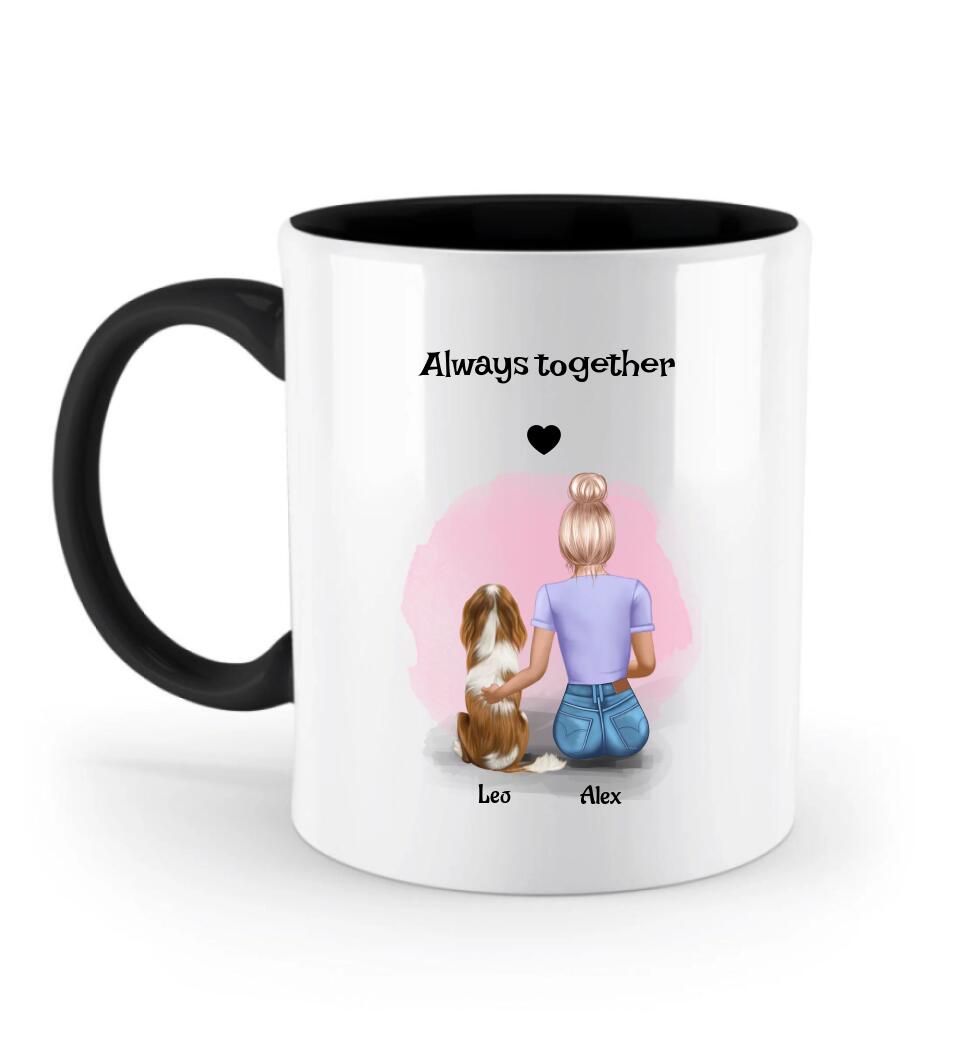 Tasse Geschenk Hund mit Mädchen Bild - Cantty