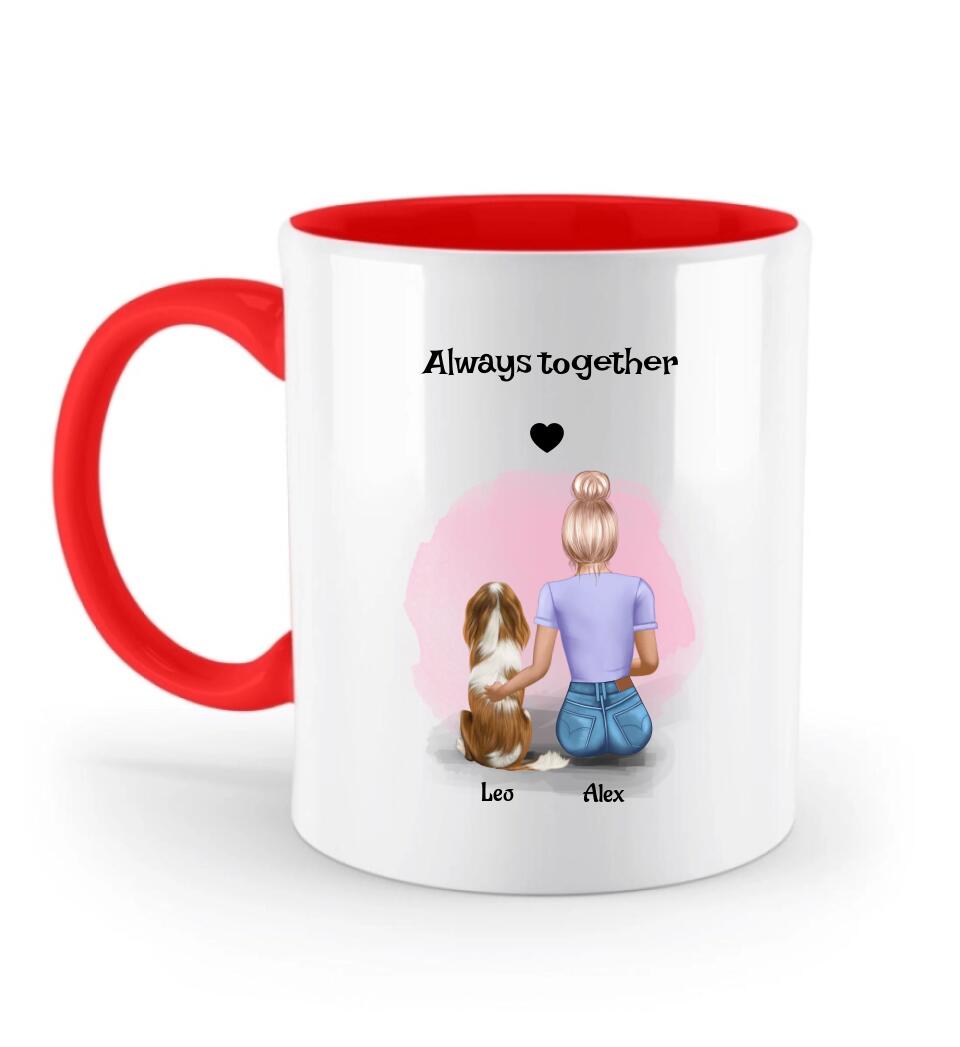 Tasse Geschenk Hund mit Mädchen Bild - Cantty