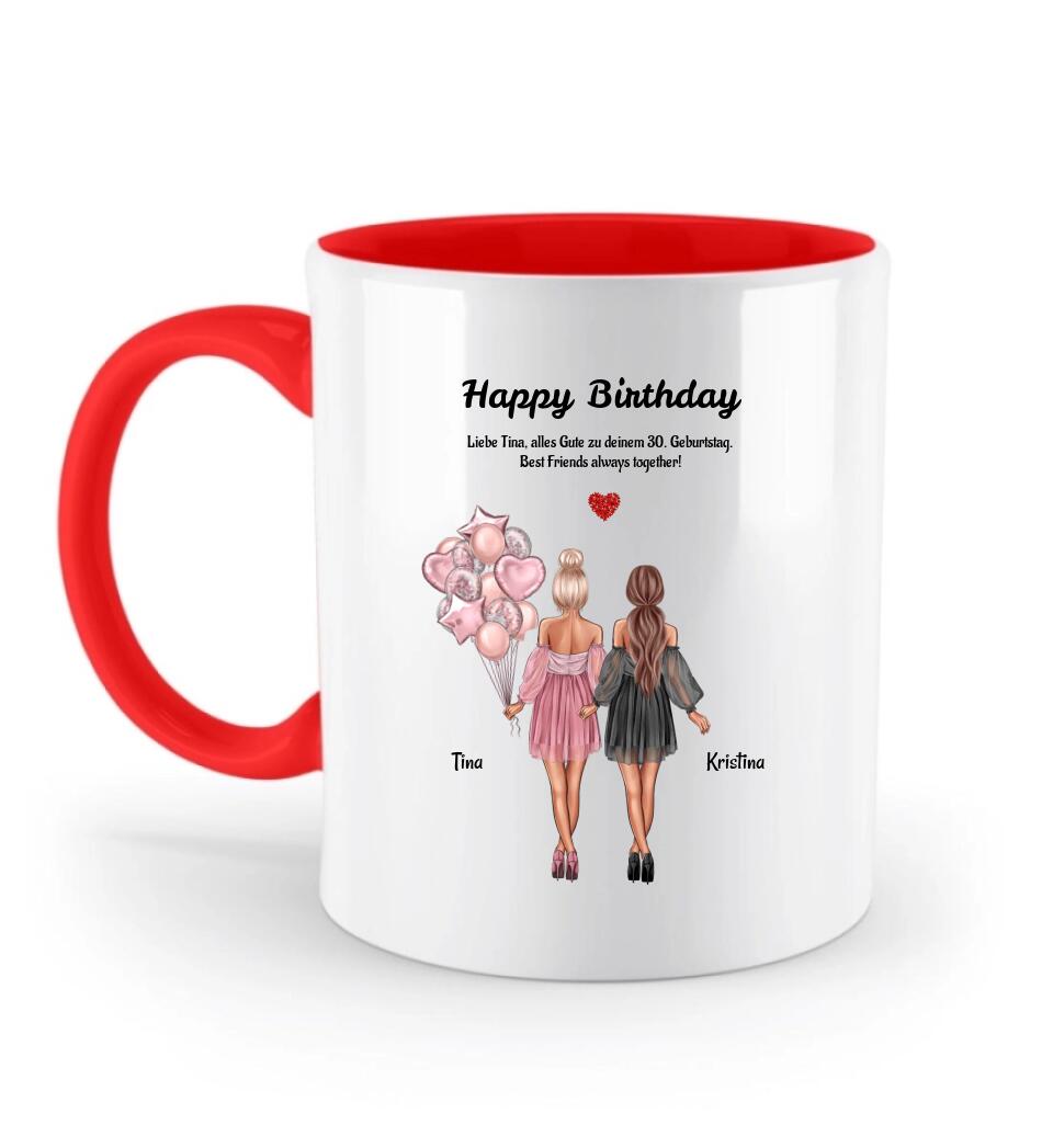 2 Freundinnen Tasse personalisiert - Cantty