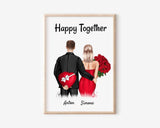 Geschenk Poster personalisiert zum Valentinstag & Jahrestag - Cantty