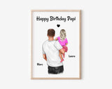 Papa Geburtstag Geschenk Bild von kleiner Tochter - Cantty