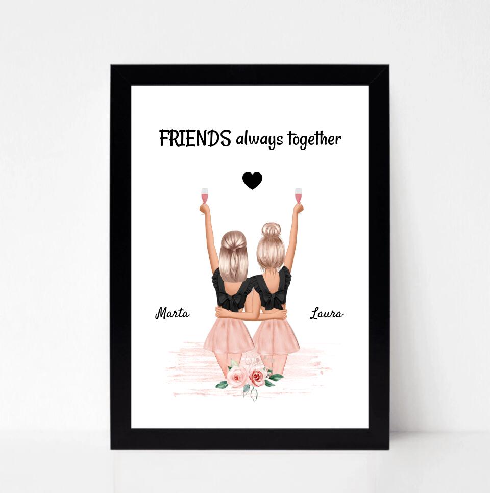 Geschenk Beste Freundin Bild personalisiert - Cantty