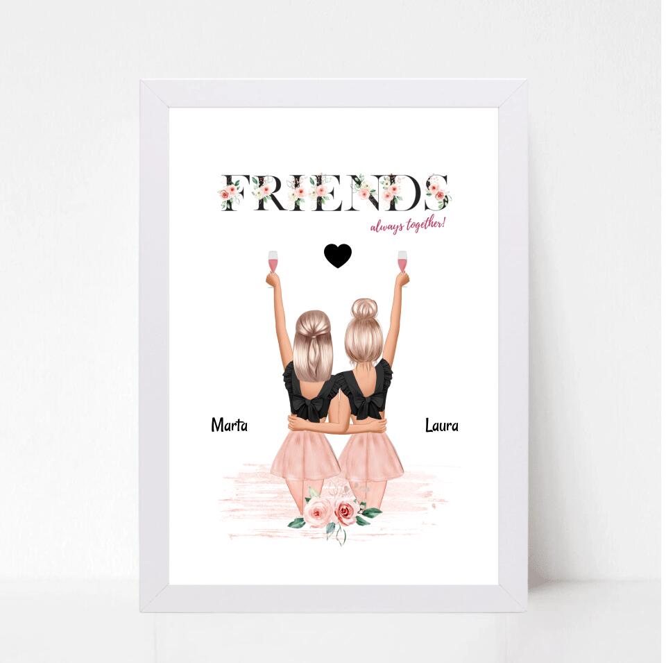Beste Freundin Poster personalisiert als Geschenk bestellen - Cantty