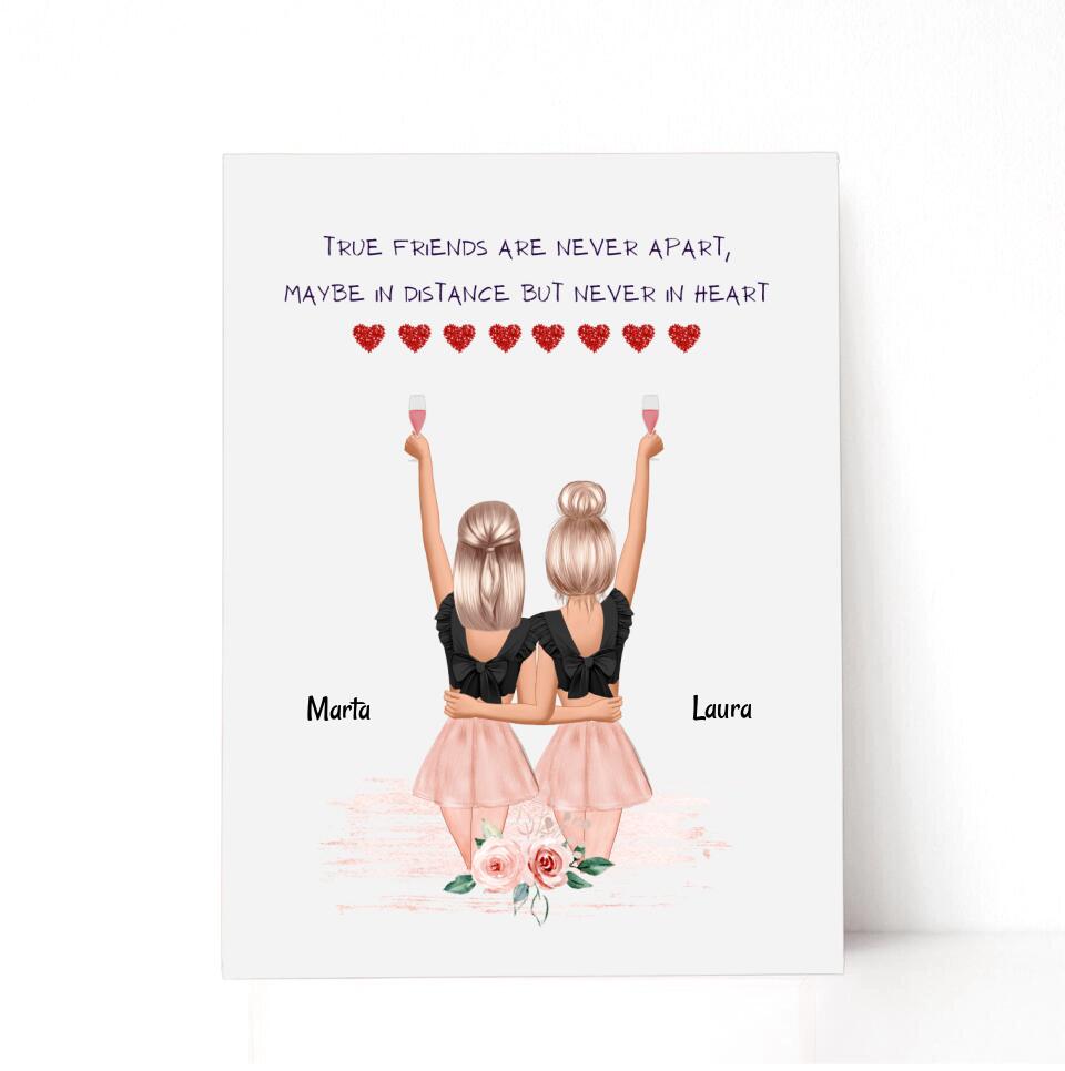 Personalisiertes Acrylglas Geschenk für beste Freundinnen - Cantty