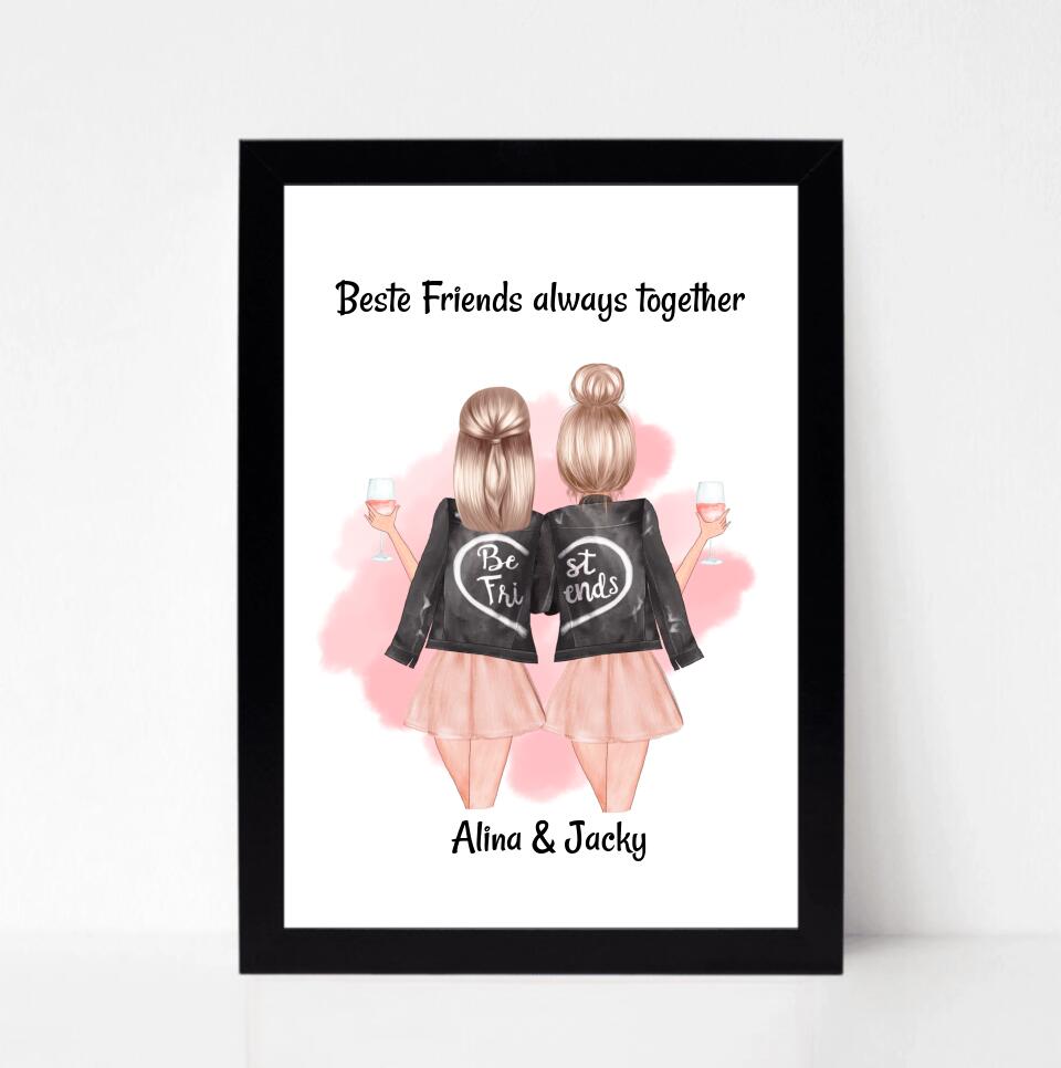 Last Minute beste Freundin Geschenk kurzfristig personalisieren - Cantty