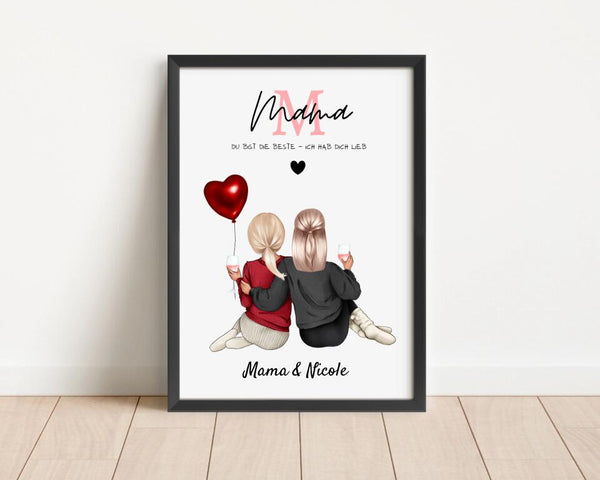 Personalisiertes Poster Mutter Tochter - Cantty