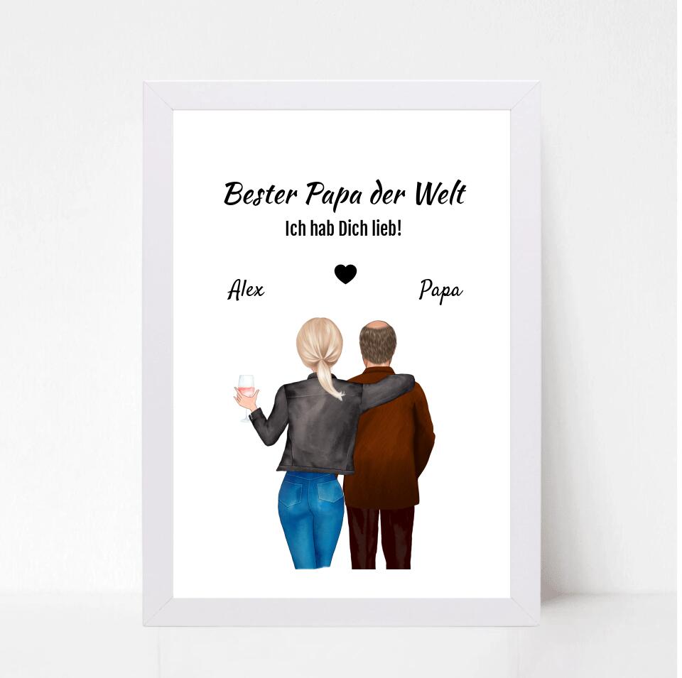 Vater Tochter Poster Geschenk personalisiert - Cantty