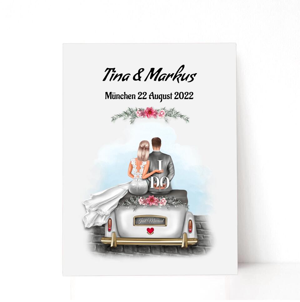 Hochzeitspaar Acrylglas Bild Geschenk personalisiert - Cantty