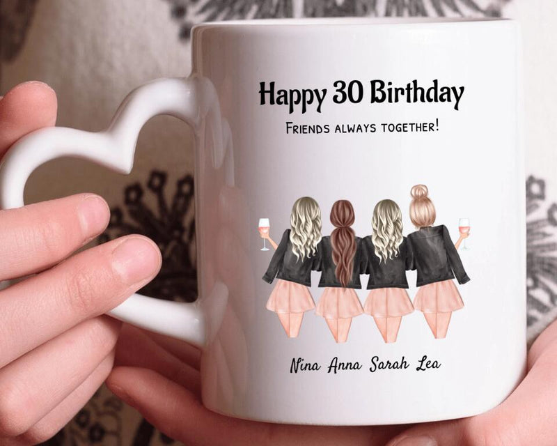Geschenk 4 Freundinnen Tasse Geburtstag - Cantty