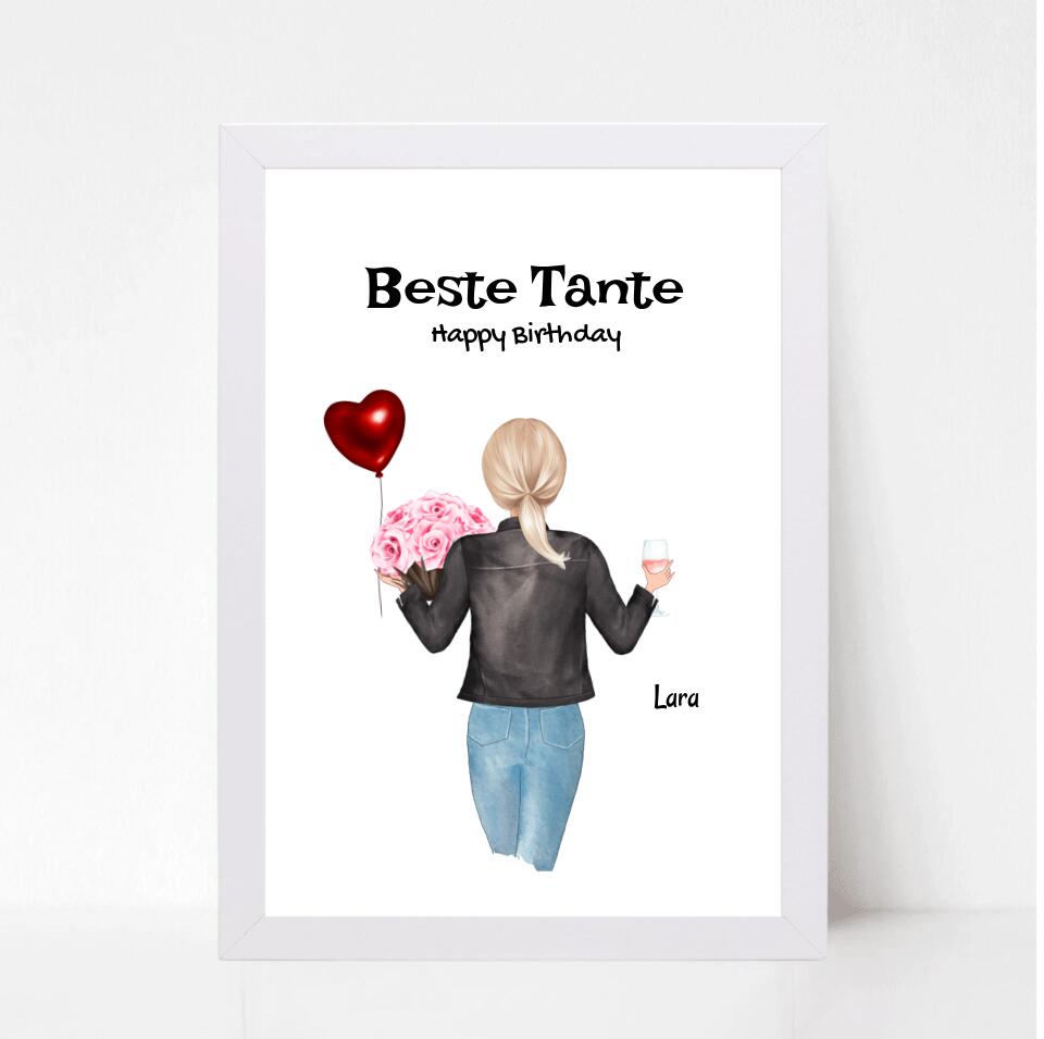Tante Geschenk Poster personalisiert - Cantty