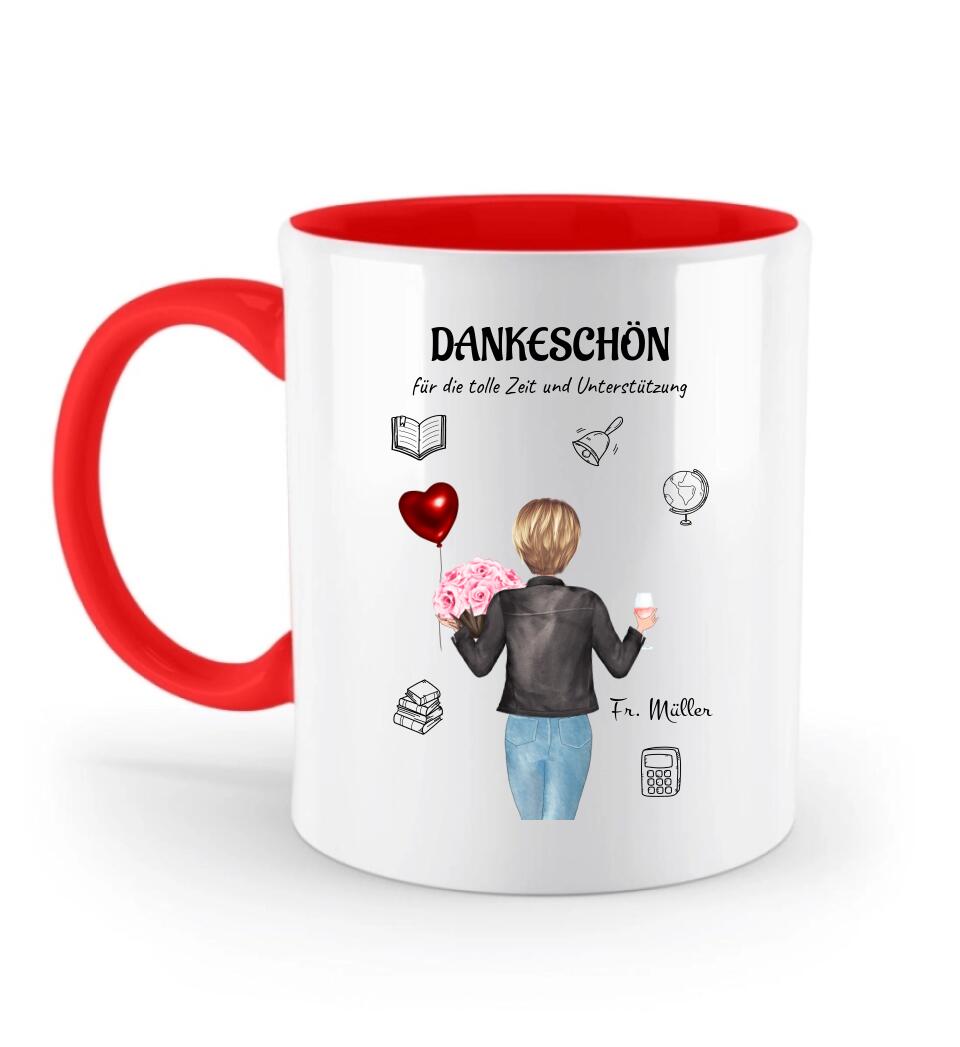 Danke Geschenk Tasse Lehrerin & Erzieherin personalisiert - Cantty