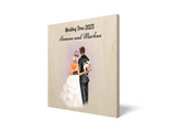 Brautpaar Geschenkidee Holdruck Bild personalisiert - Cantty