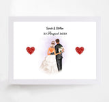 Geschenk Hochzeitspaar Poster personalisiert - Cantty