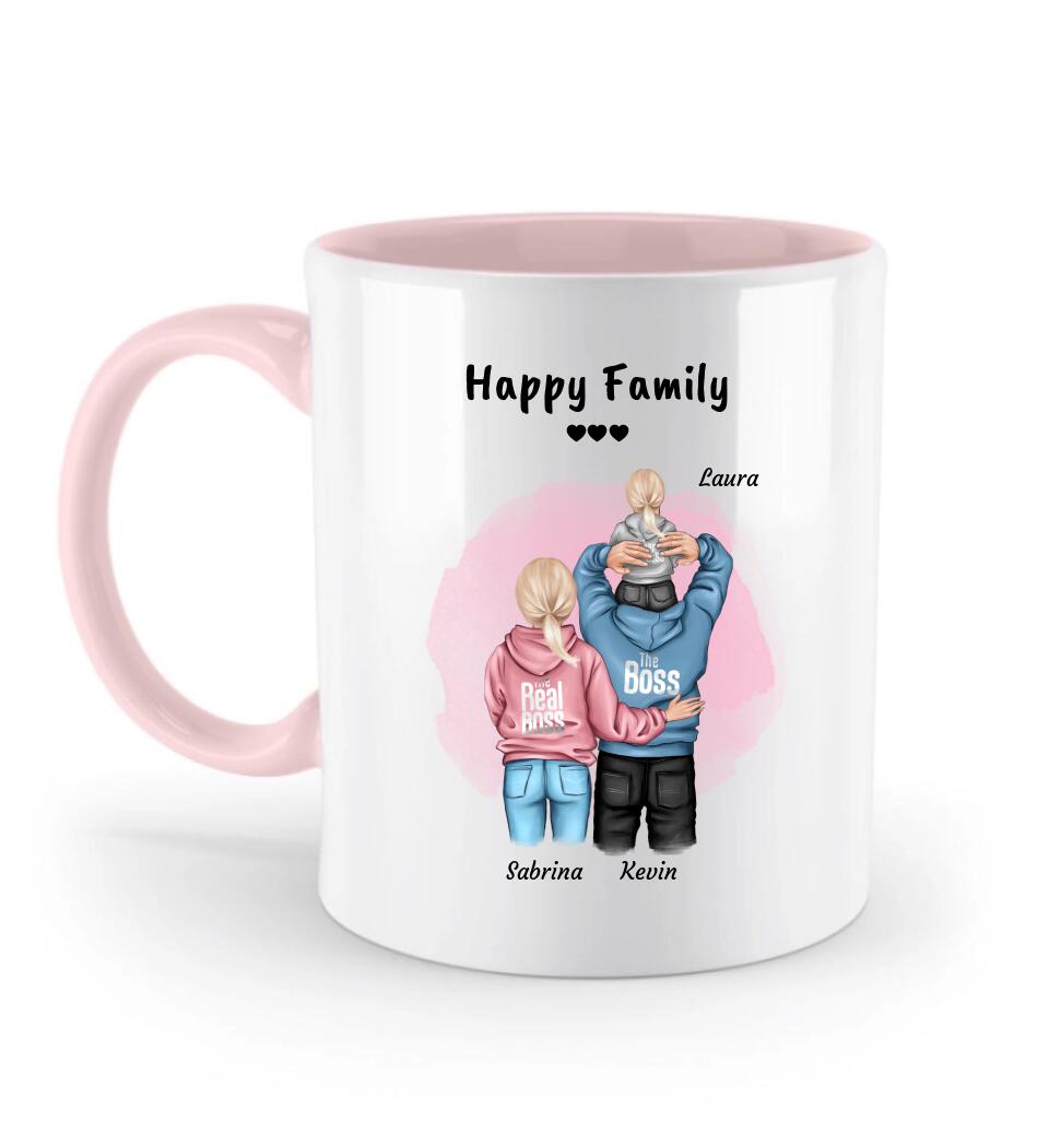 Familie Tasse personalisiert Mutter Vater und Kind - Cantty